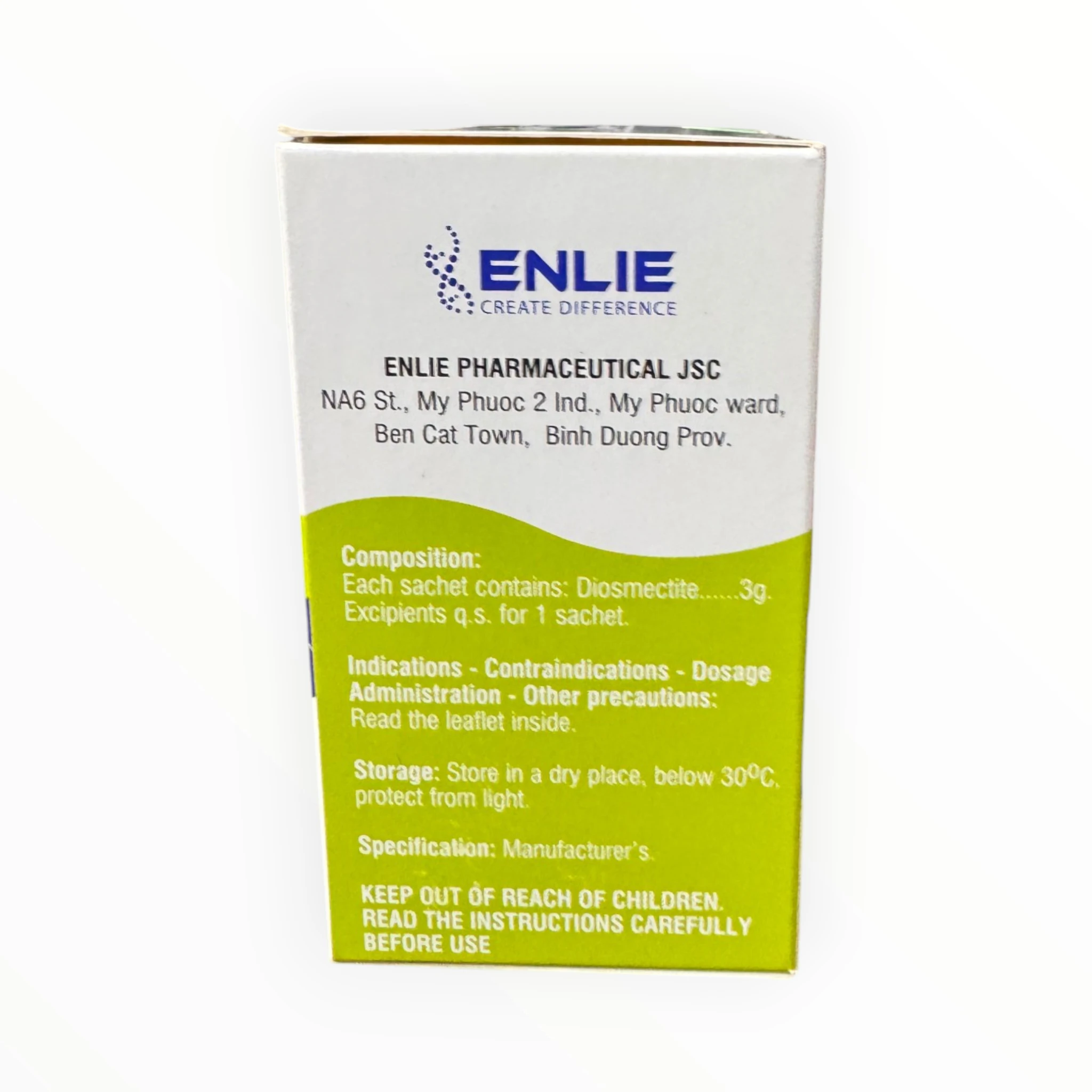 Thuốc bột uống Diosmectit Diosmectit 3g tiêu chảy cấp và mạn tính (Hộp 30 gói x 3,8 g) 2 02 Diosmectit 3g