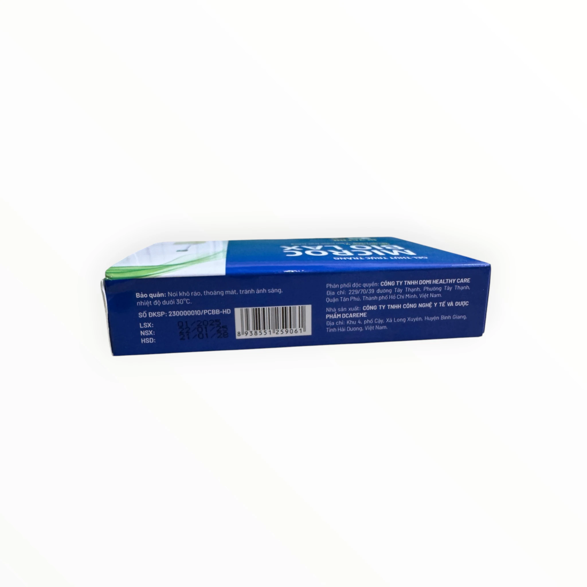 Gel thụt DOMI 9g hỗ trợ bài tiết nhanh cải thiện táo bón (Hộp 6 túi PVC x 1 tuýp 9g) 3 03 Microc Bio Lax