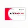 Viên nén bao phim Agiclari 500 Clarithromycin 500mg kháng khuẩn macrolid, trị nhiễm khuẩn hô hấp, da, H. pylori, MAC (Hộp 1 vỉ x 10 viên nén bao phim) 15 1 Agiclari 500 1