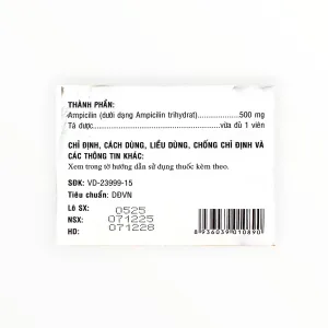 1 Ampicilline 500mg