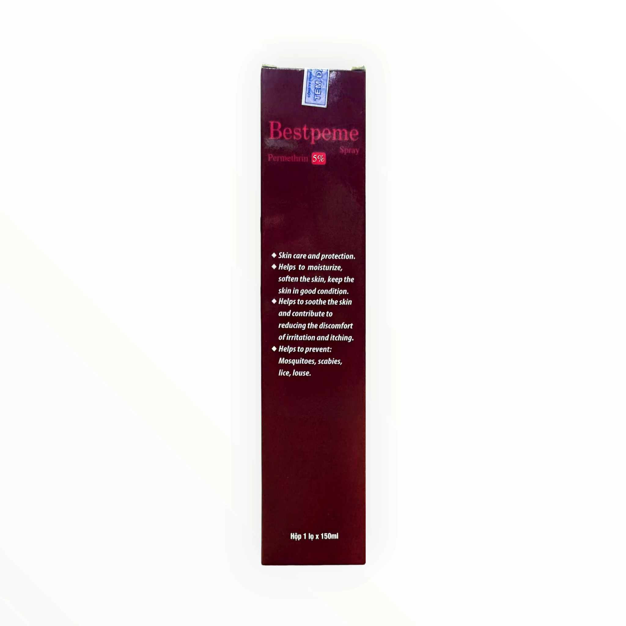 Xịt ngoài da Bestpeme Permethrin 5% phòng ngừa ghẻ, chấy rận (Hộp 1 lọ x 150ml) 1 1 Bestpeme