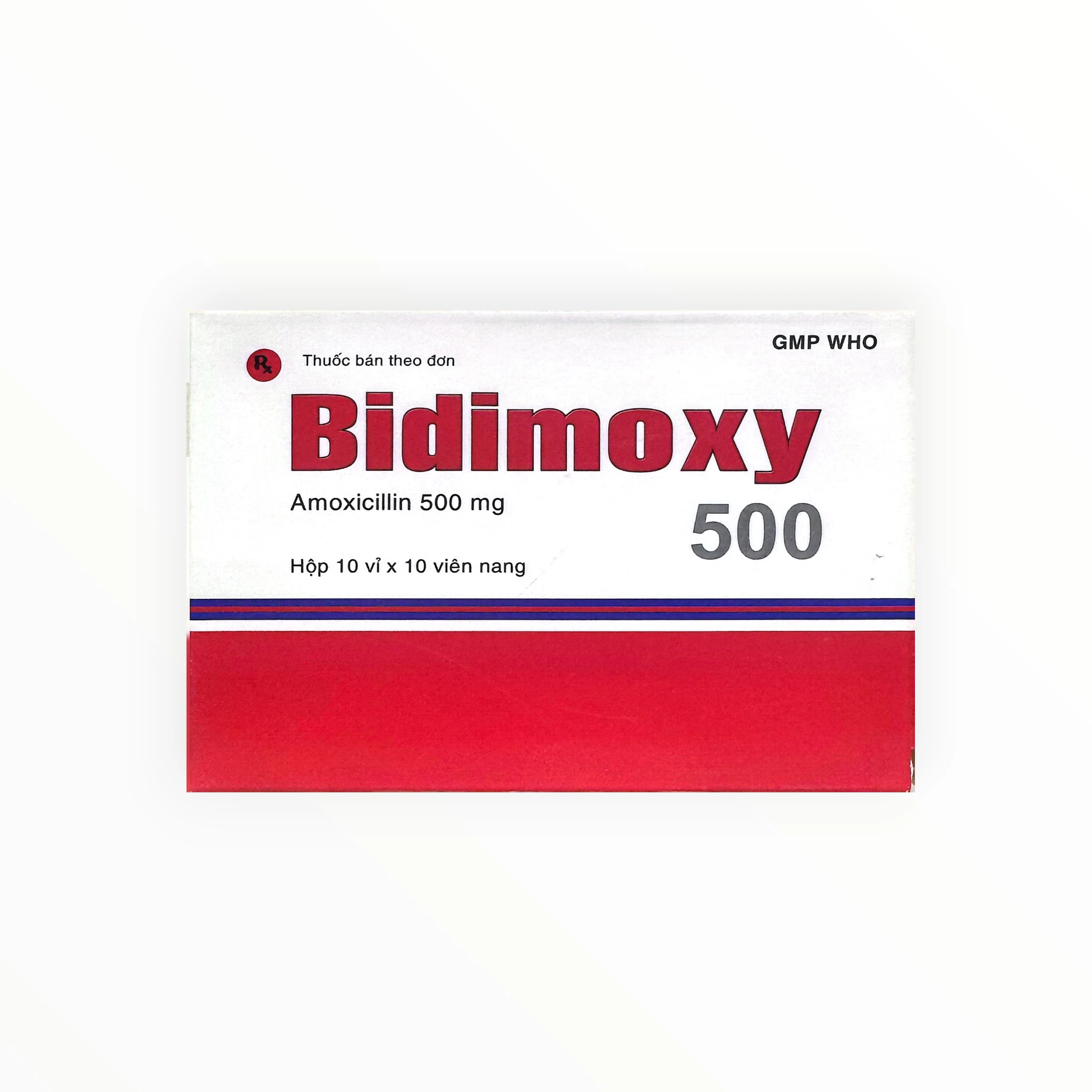 Thuốc Bidimoxy 500mg Amoxicillin điều trị nhiễm khuẩn (Hộp 10 vỉ x 10 viên) 1 1 Bidimoxy 1