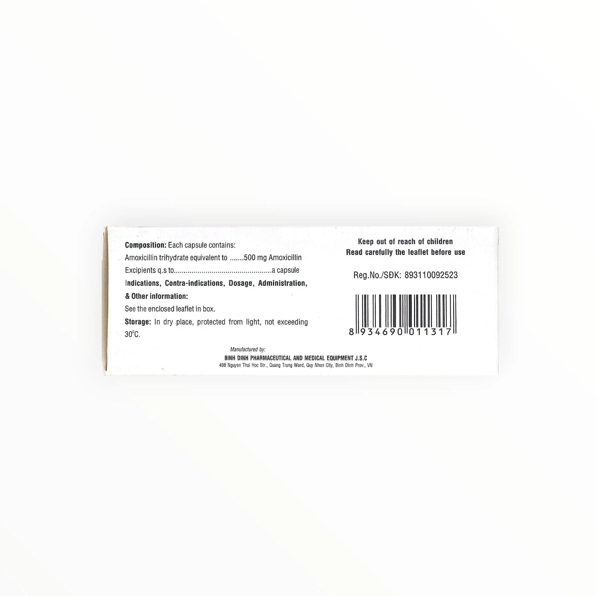 Thuốc Bidimoxy 500mg Amoxicillin điều trị nhiễm khuẩn (Hộp 10 vỉ x 10 viên) 2 1 Bidimoxy 2