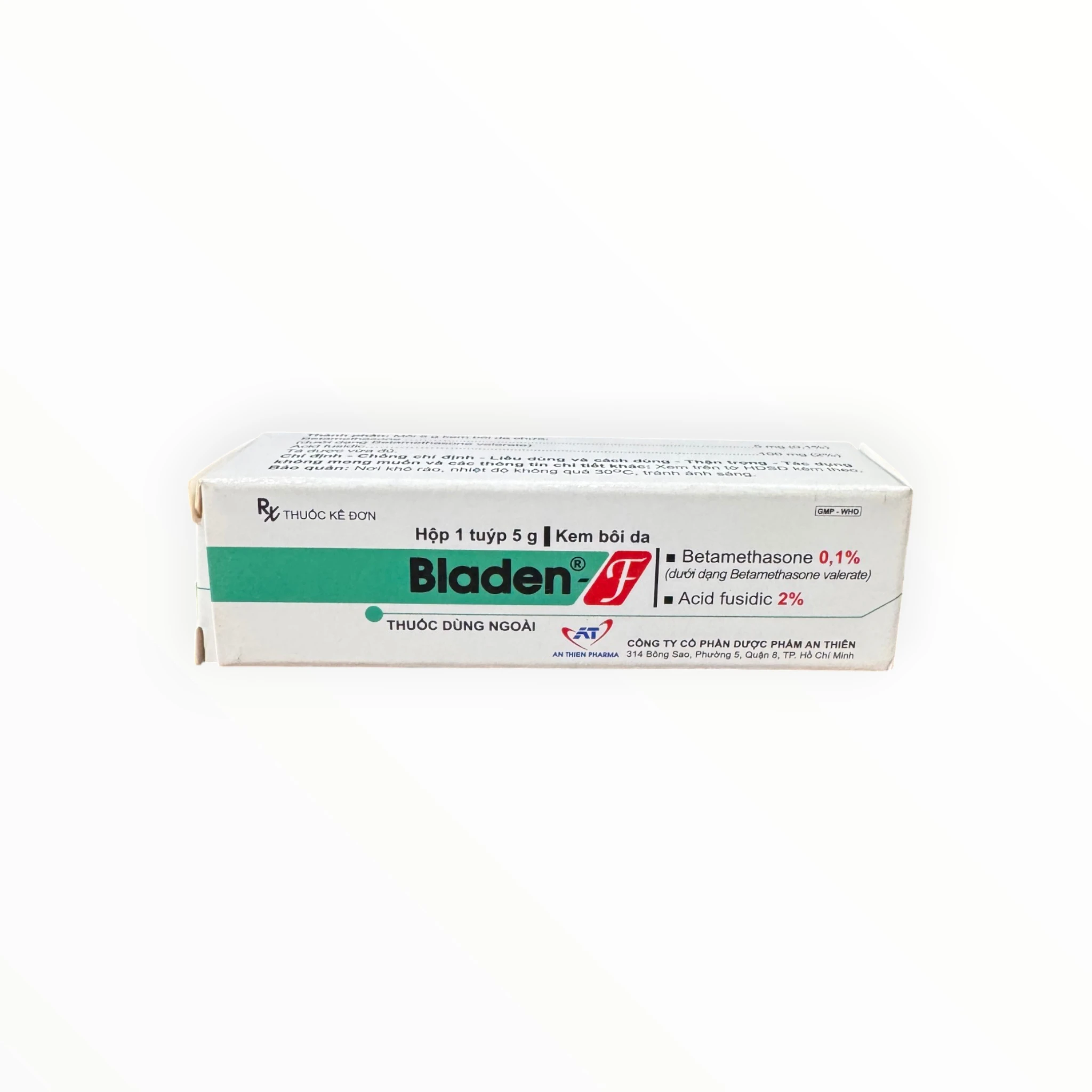 Kem bôi da Bladen F Betamethasone 0,1%, Acid fusidic 2% kháng khuẩn, chống viêm, điều trị viêm da nhiễm khuẩn (Tuýp 5g) 1 1 Bladen