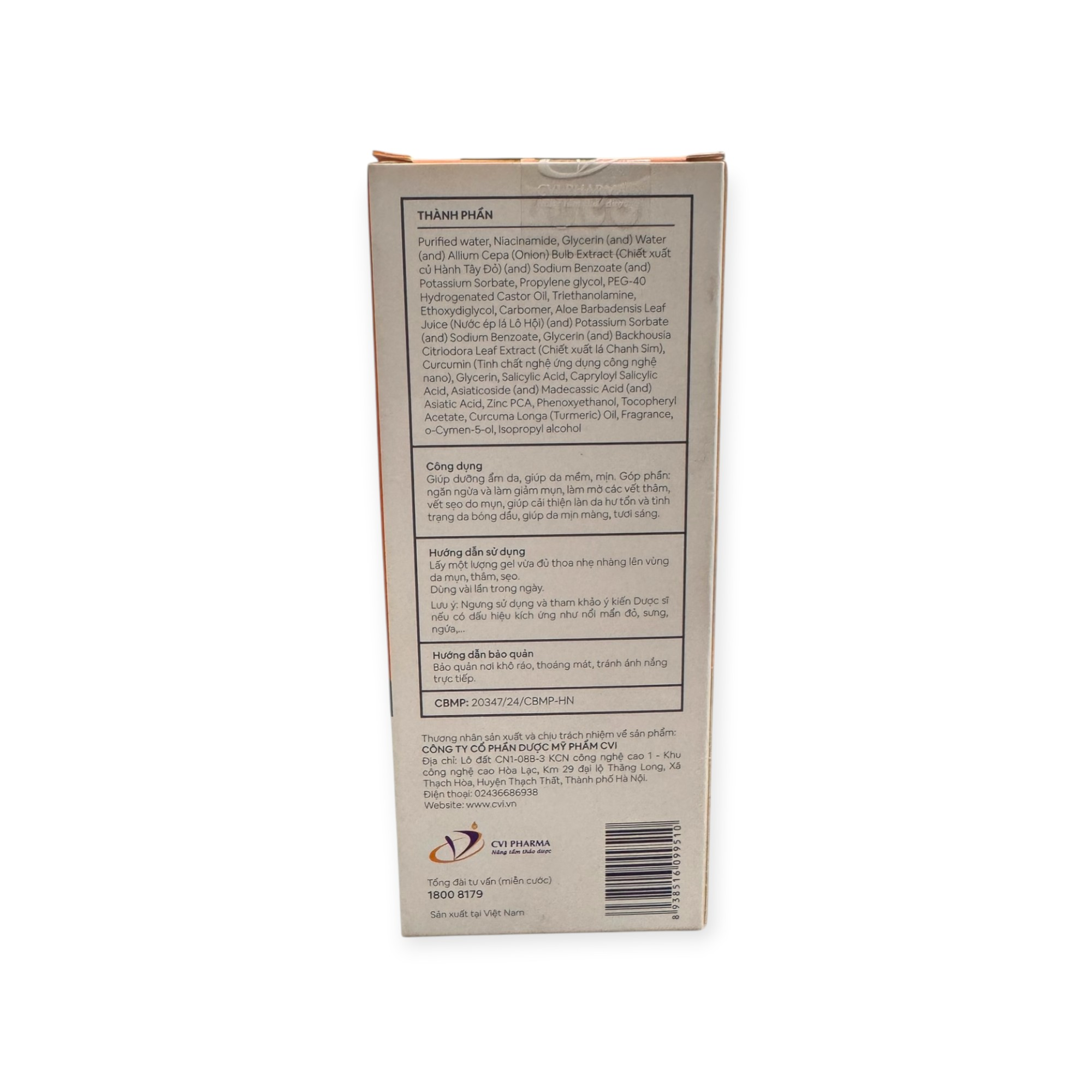 Gel Decumar Nano Curcumin, Niacinamide 5%, Zinc PCA, LHA trị mụn, mờ thâm, ngừa sẹo, kháng khuẩn (Tuýp 20g) 1 1 Decumar