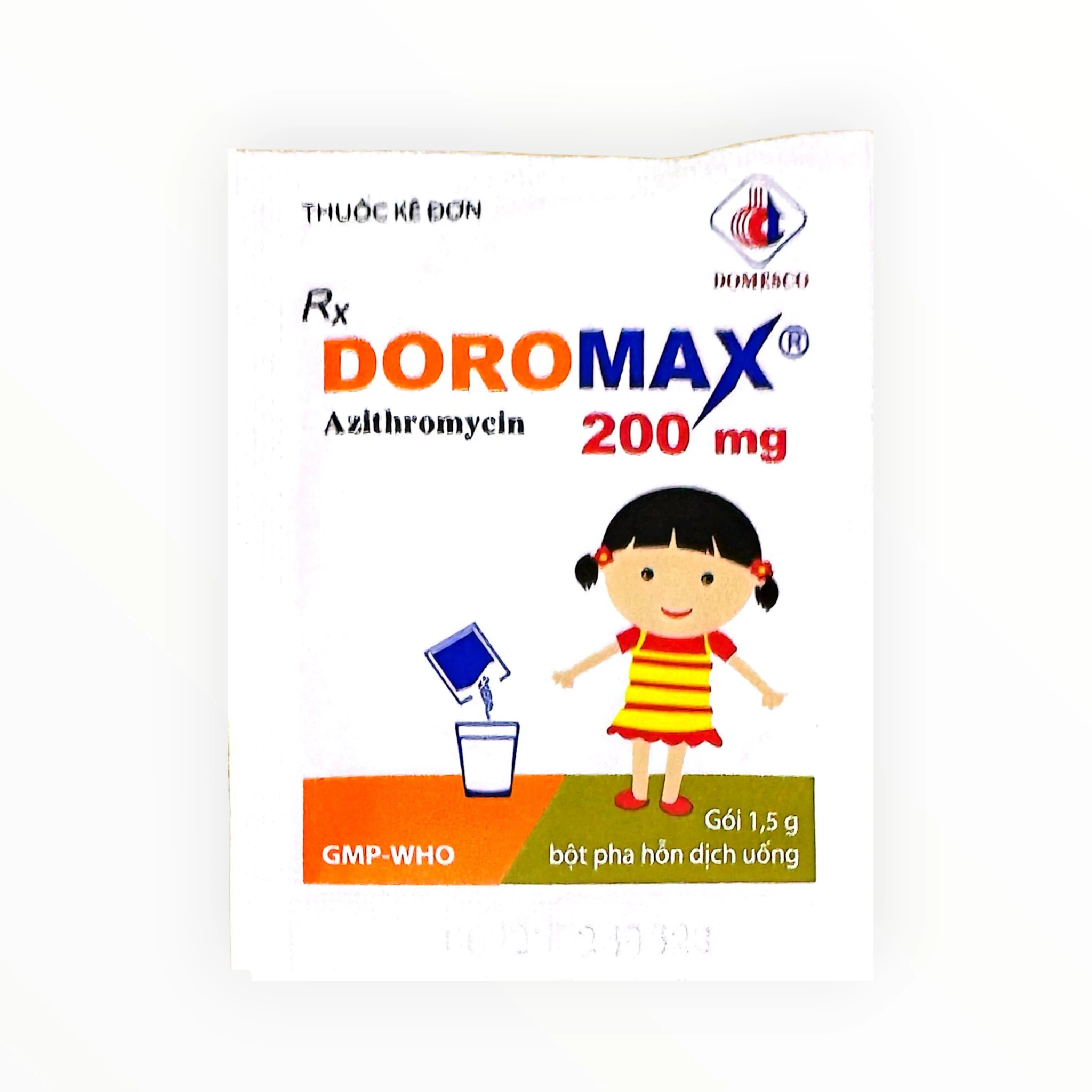 Thuốc Doromax 200mg Azithromycin điều trị nhiễm khuẩn (Hộp 10 gói x 1.5g) 1 1 Doromax 200mg