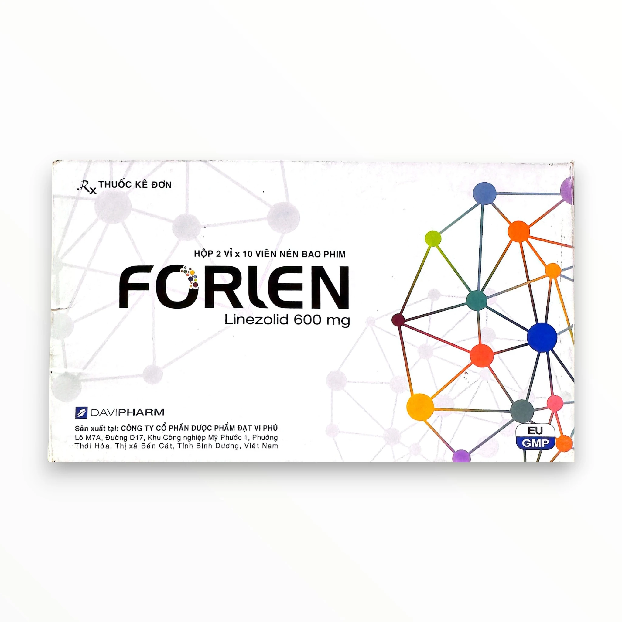 Thuốc Forlen Linezolid 600 mg điều trị nhiễm trùng (Hộp 2 vỉ x 10 viên) 1 1 Forlen