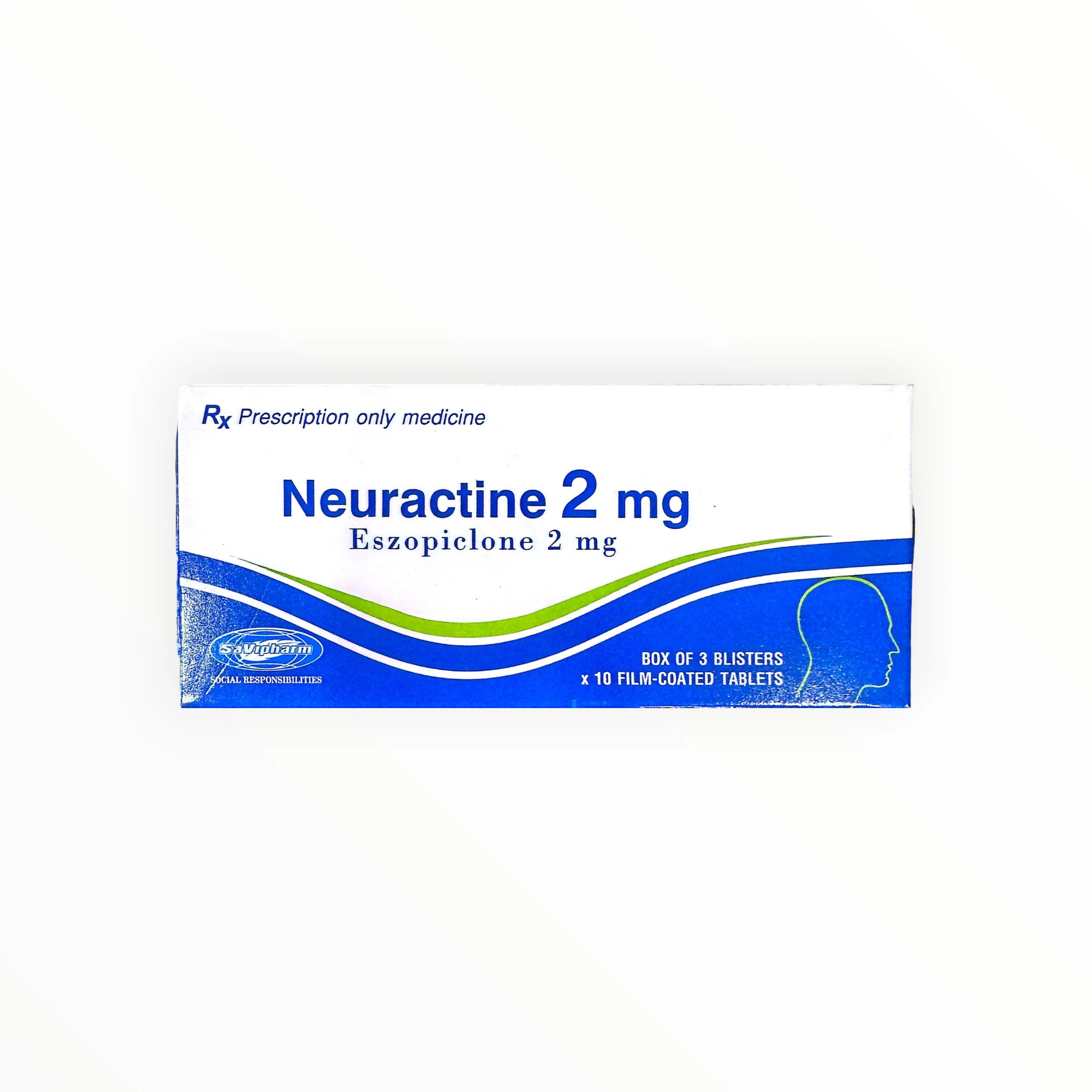 Thuốc Neuractine Eszopiclon 2 mg điều trị chứng mất ngủ (Hộp 3 vỉ x 10 viên) 1 1 Neuractine 2mg