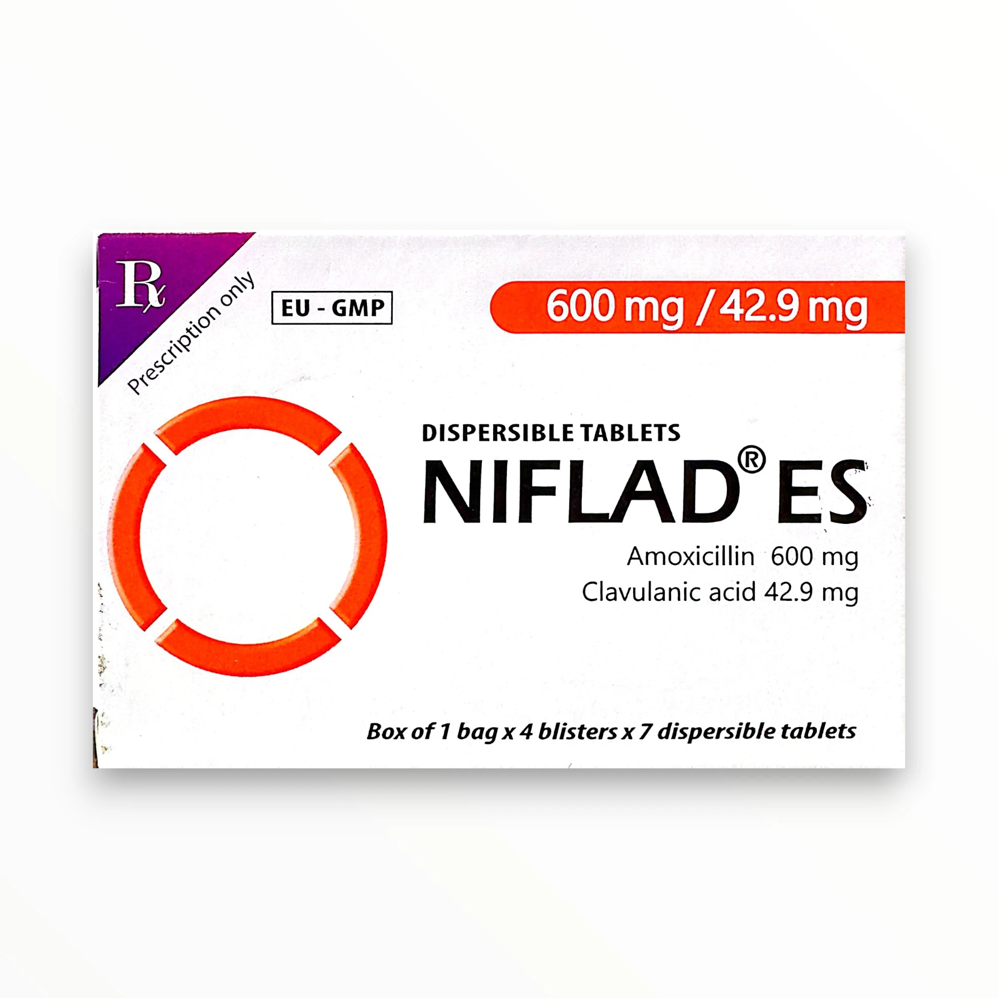 Thuốc Niflad ES điều trị nhiễm khuẩn (Hộp 1 túi x 4 vỉ x 7 viên nén phân tán) 1 1 Niflad ES