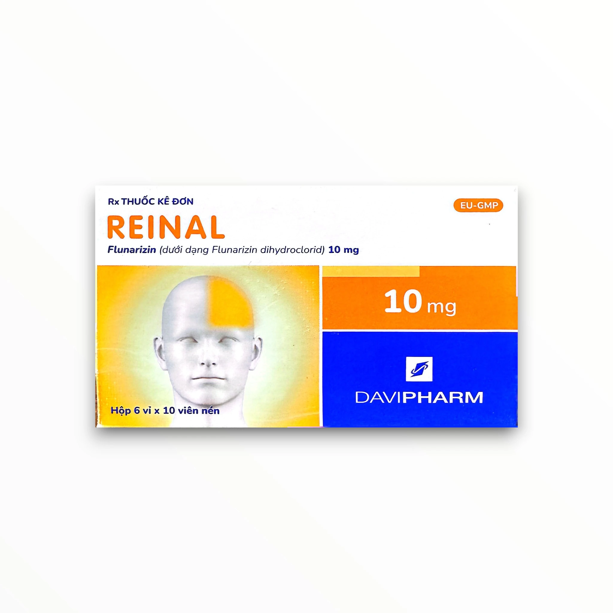 Thuốc Reinal Flunarizin 10 mg dự phòng đau nửa đầu (Hộp 6 vỉ x 10 viên) 1 1 Reinal (Reinal)