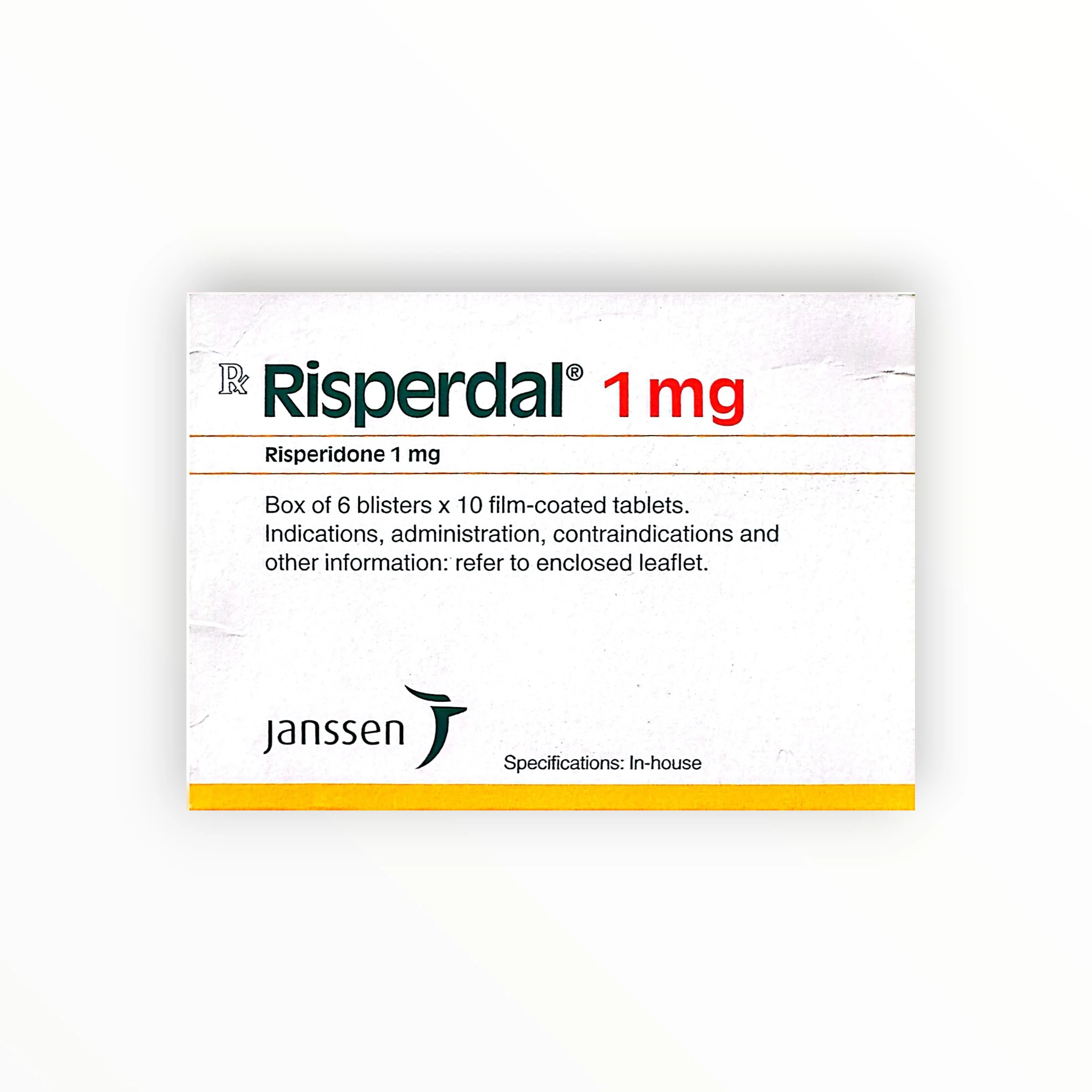 Viên nén bao phim Rispedal 1 mg Risperidon 1 mg điều trị tâm thần phân liệt, rối loạn lưỡng cực (Hộp 6 vỉ x 10 viên nén bao phim) 1 1 Rispedal 1mg