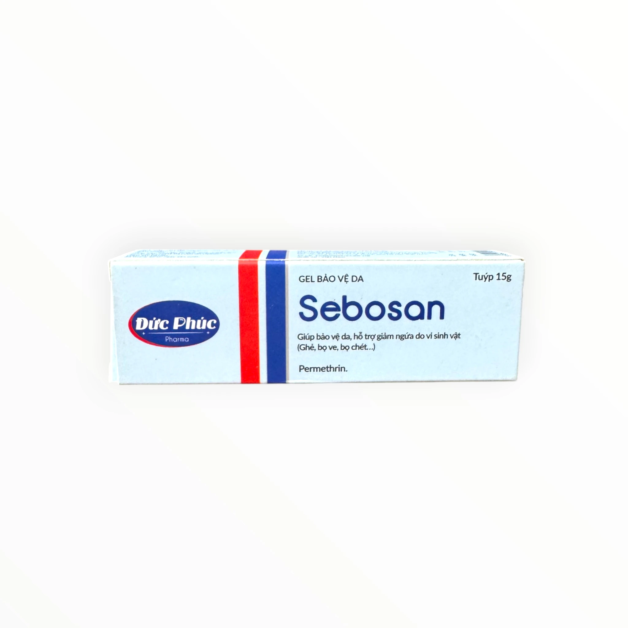 Gel Sebosan Gel bảo vệ da Permethrin, Menthol, Eucalyptol bảo vệ da, hỗ trợ giảm ngứa do vi sinh vật (Tuýp 15g) 1 1 Sebosan