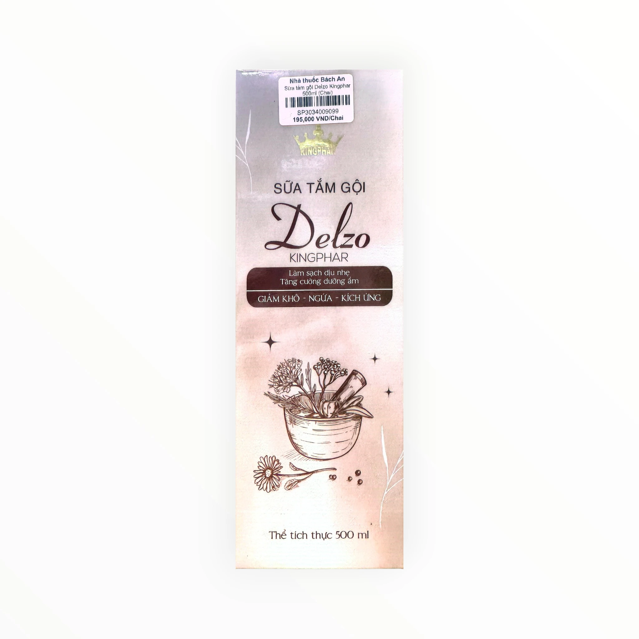 Sữa tắm gội Delzo Kingphar làm sạch dịu nhẹ, dưỡng ẩm, giảm khô ngứa (Chai 500ml) 1 1 Sữa tắm gội delzo kingphar