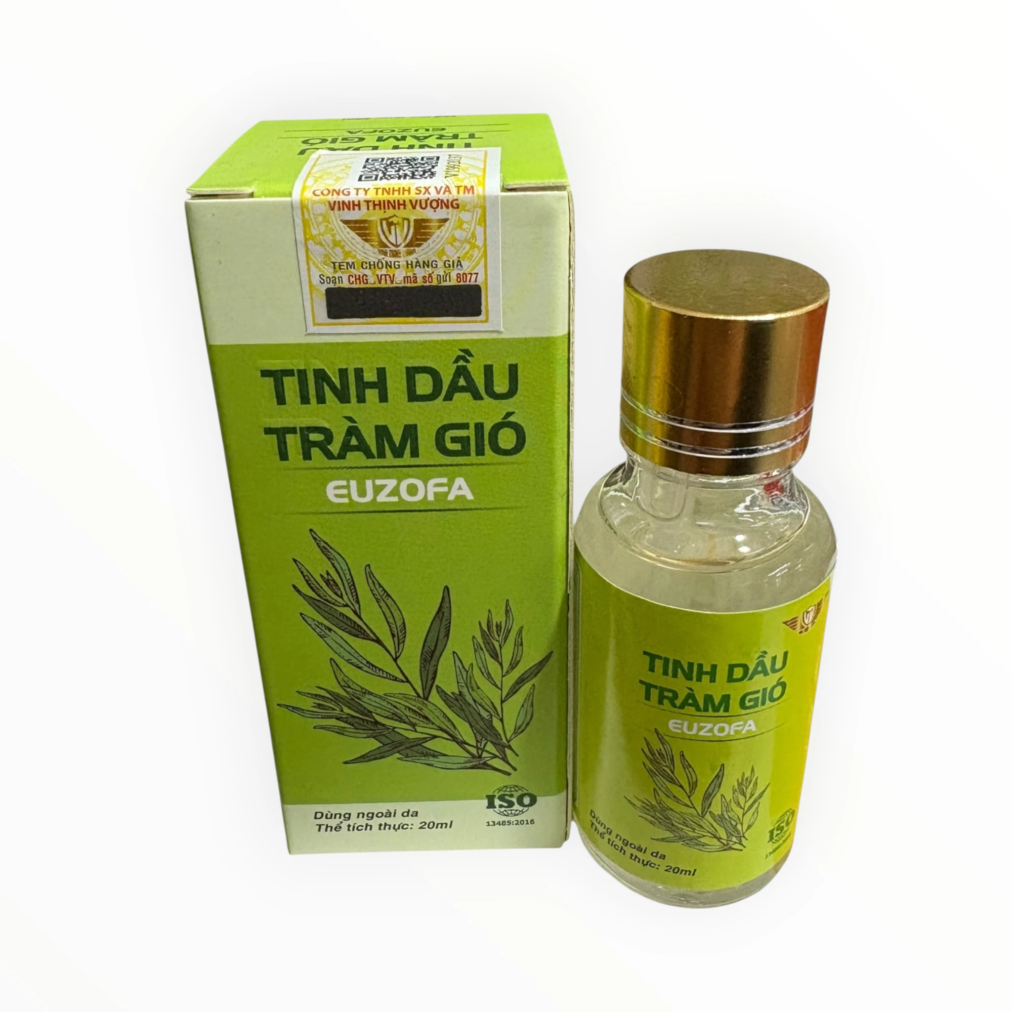Tinh dầu dùng ngoài da Tinh dầu tràm gió Euzofa Tinh dầu tràm gió hỗ trợ cảm cúm, ho, viêm hô hấp, đau cơ khớp (Chai 20ml) 1 1 Tinh dầu tràm gió