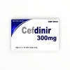 Viên nang cứng Cefdinir 300mg Cefdinir 300mg kháng khuẩn cephalosporin thế hệ 3, trị nhiễm khuẩn hô hấp, da, tai mũi họng (Hộp 2 vỉ x 10 viên nang cứng) 14 1 cefdinir