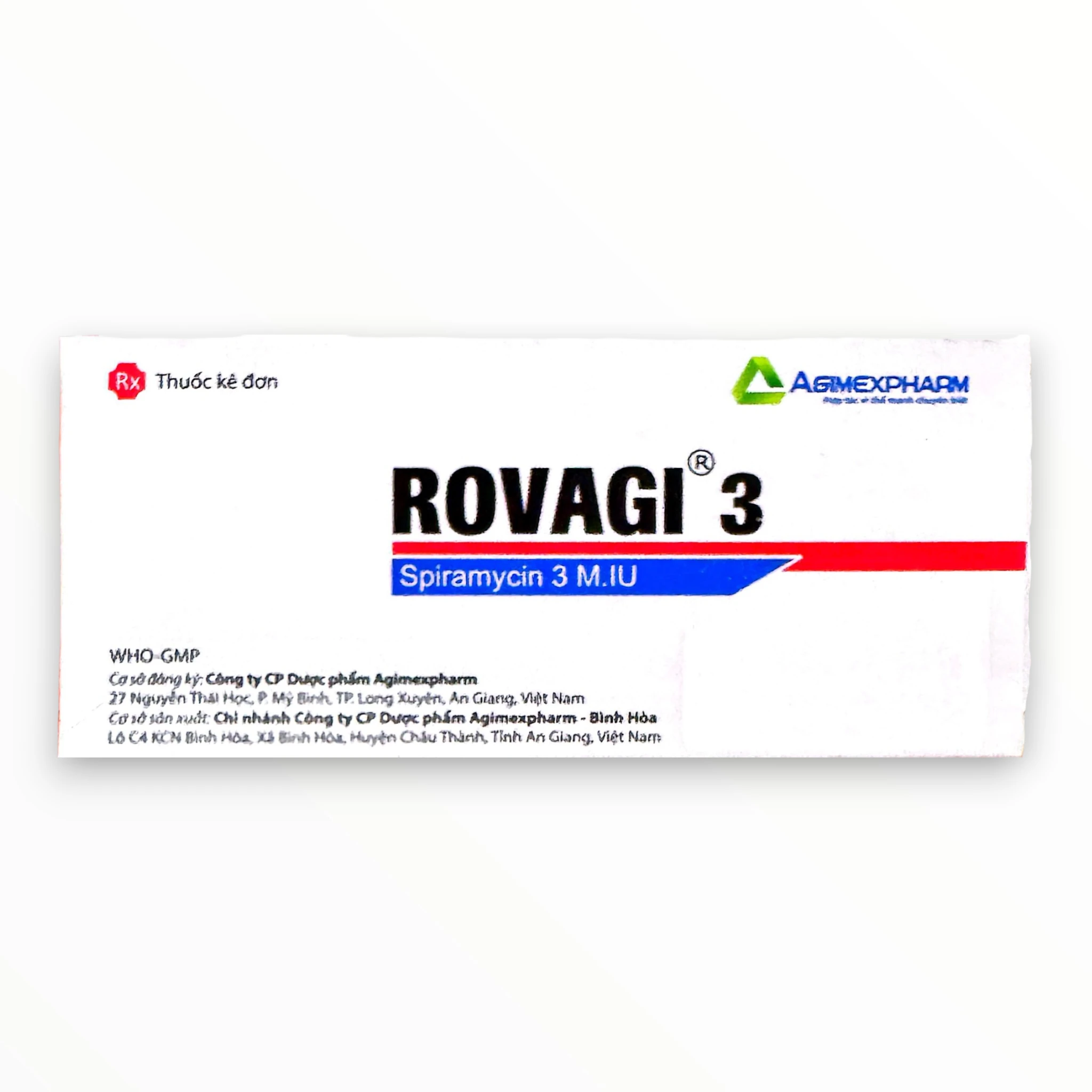Thuốc Rovagi 3 Spiramycin M.IU điều trị nhiễm khuẩn (Hộp 2 vỉ x 5 viên nén bao phim) 1 1 rovagi 3