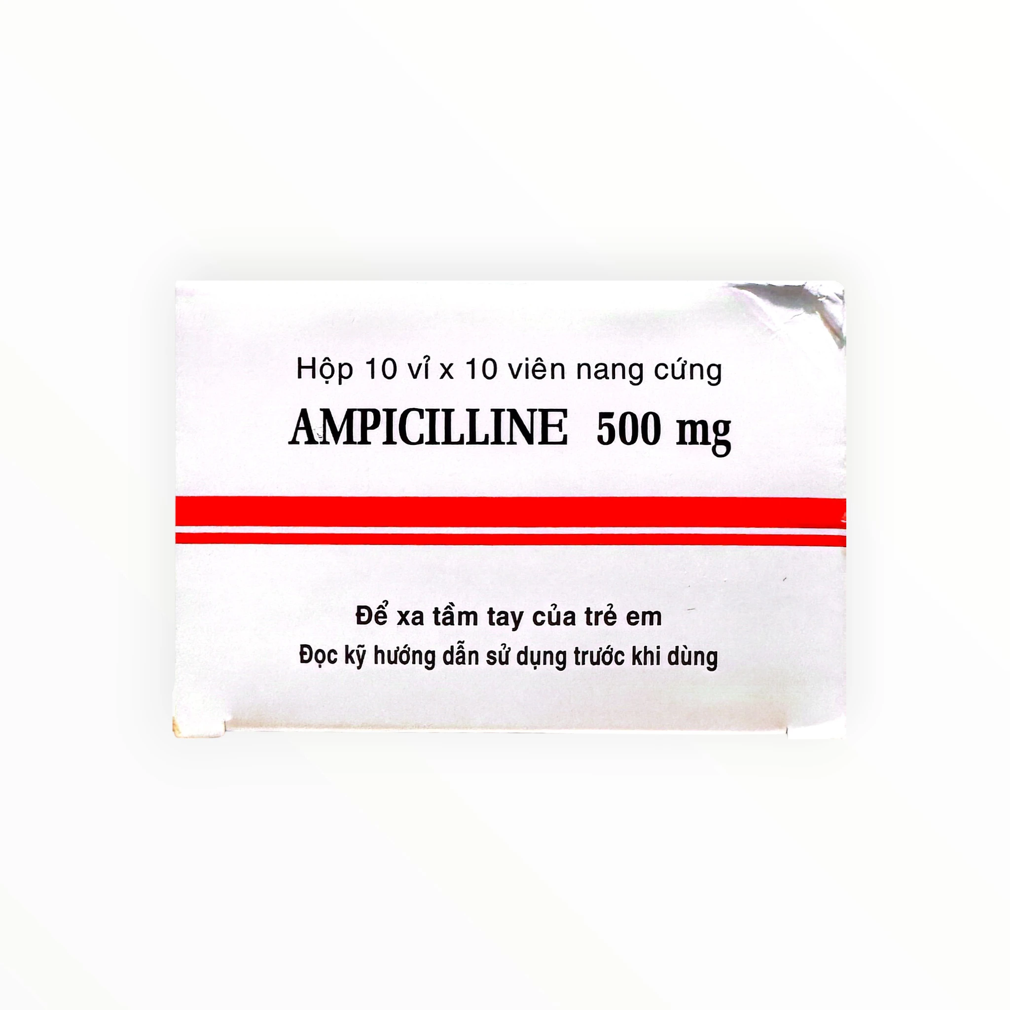 Viên nang cứng Ampicilline 500mg Ampicilin 500mg nhiễm khuẩn (Hộp 10 vỉ x 10 viên nang cứng) 2 2 Ampicilline 500mg