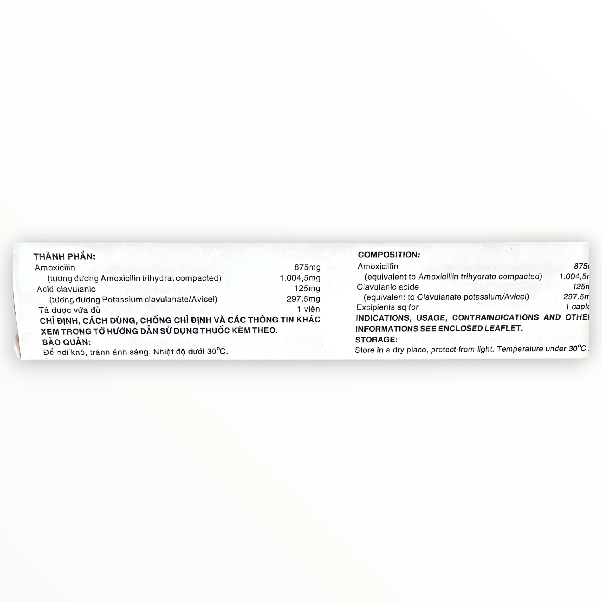 Thuốc Tipharco Amoxicillin trị nhiễm khuẩn (Hộp 02 vỉ x 07 viên) 2 2 Auclanityl 875 125