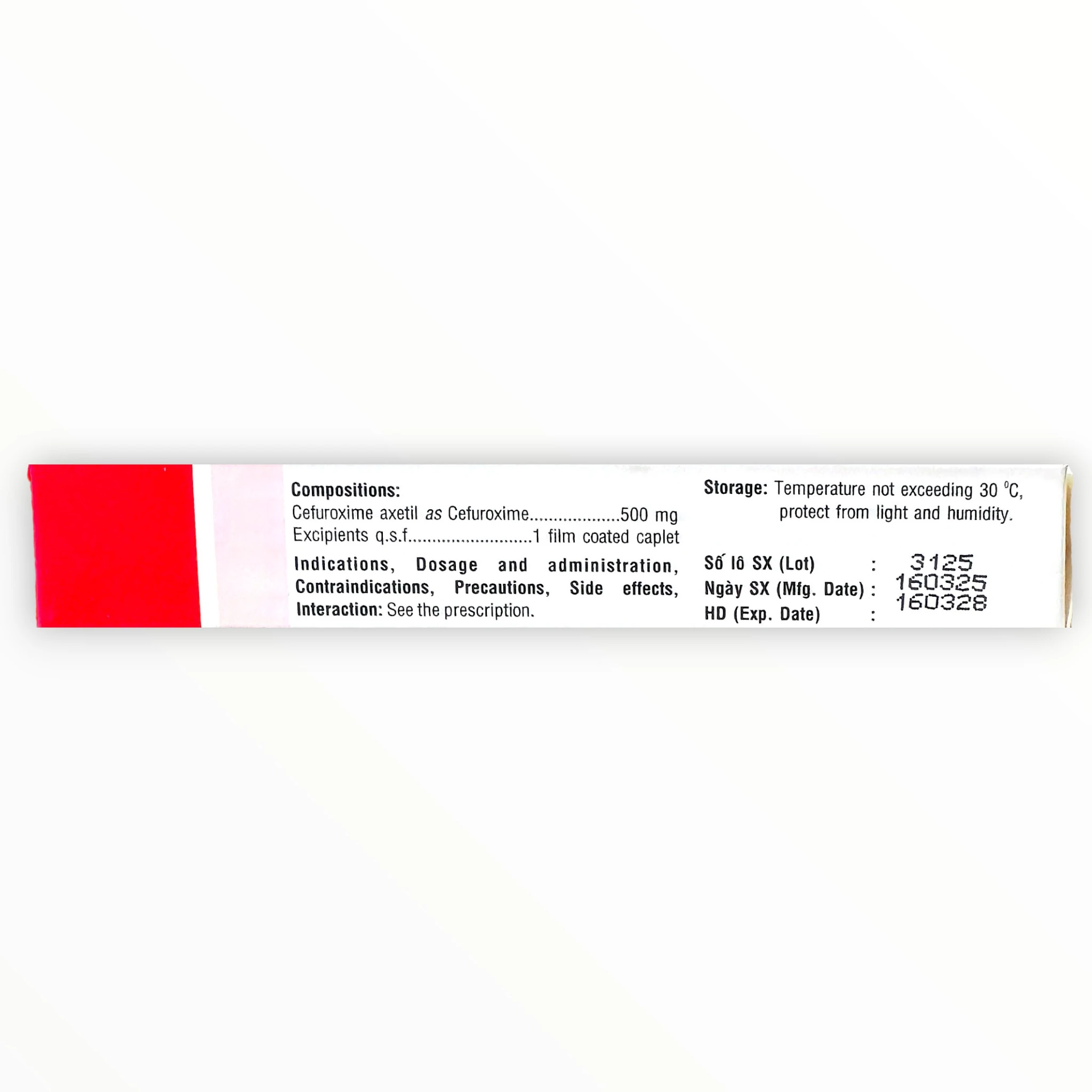 Thuốc Mebiphar Cefuroxim axetil 500 mg điều trị nhiễm khuẩn (Hộp 2 vỉ x 5 viên) 2 2 Cefuroxim 500mg