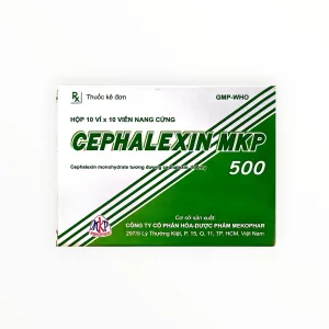 Thuốc Cephalexin MKP 500 điều trị nhiễm khuẩn (Hộp 10 vỉ x 10 viên nang cứng) 8 2 Cephalexin MKP 500