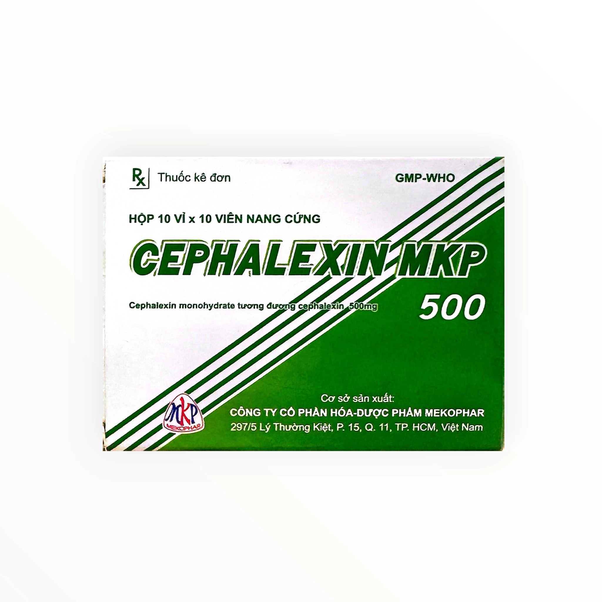 Thuốc Cephalexin MKP 500 điều trị nhiễm khuẩn (Hộp 10 vỉ x 10 viên nang cứng) 2 2 Cephalexin MKP 500