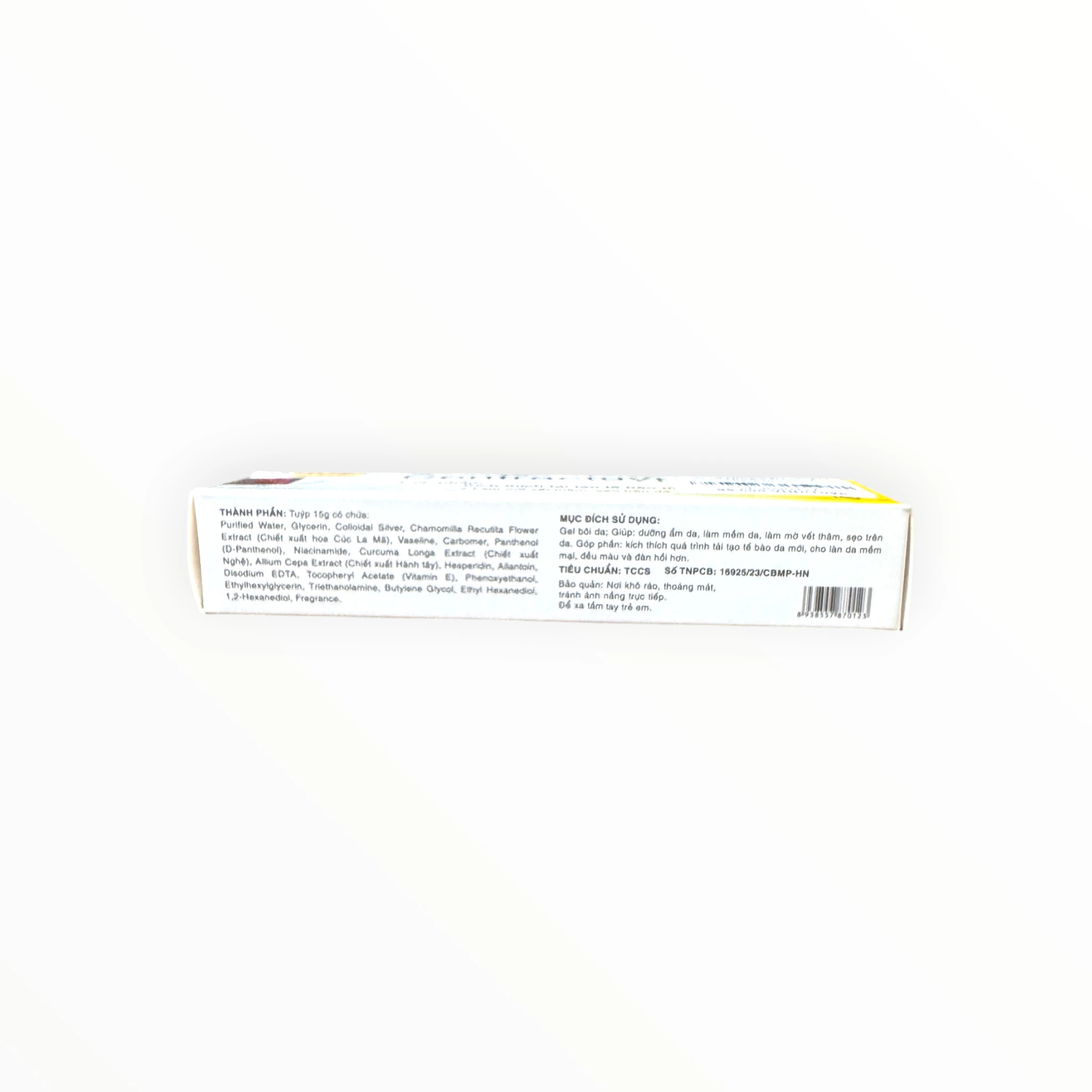 Gel Contractuyp Gel Colloidal Silver, Niacinamide, Chiết xuất Nghệ, Hành tây, Vitamin E làm mờ vết thâm, sẹo, dưỡng ẩm, tái tạo da (Tuýp 15g) 2 2 Contractuyp Gel
