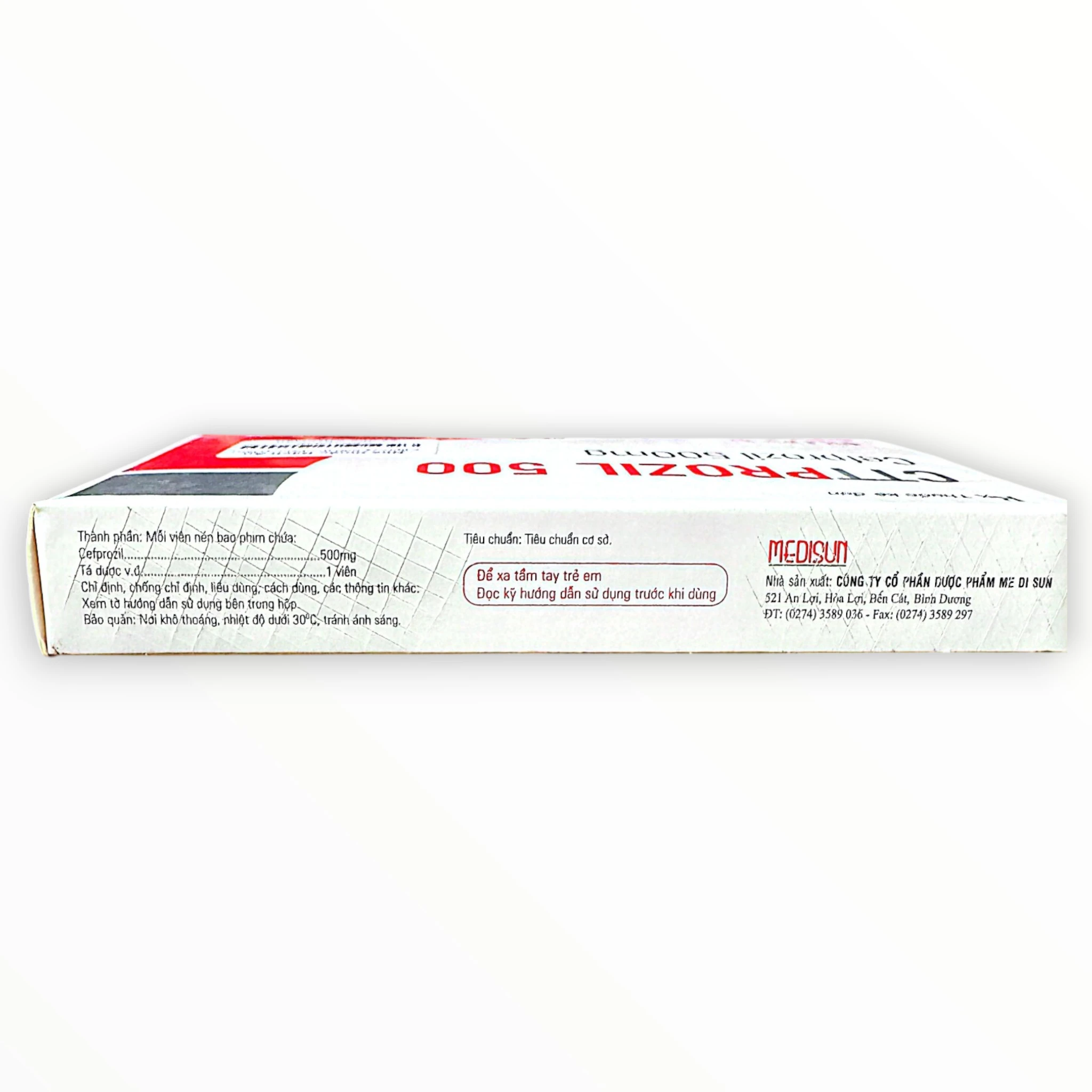 Thuốc Cttprozil Cefprozil 500 mg điều trị nhiễm khuẩn (Hộp 1 vỉ x 10 viên nén dài bao phim) 2 2 Cttprozil 500