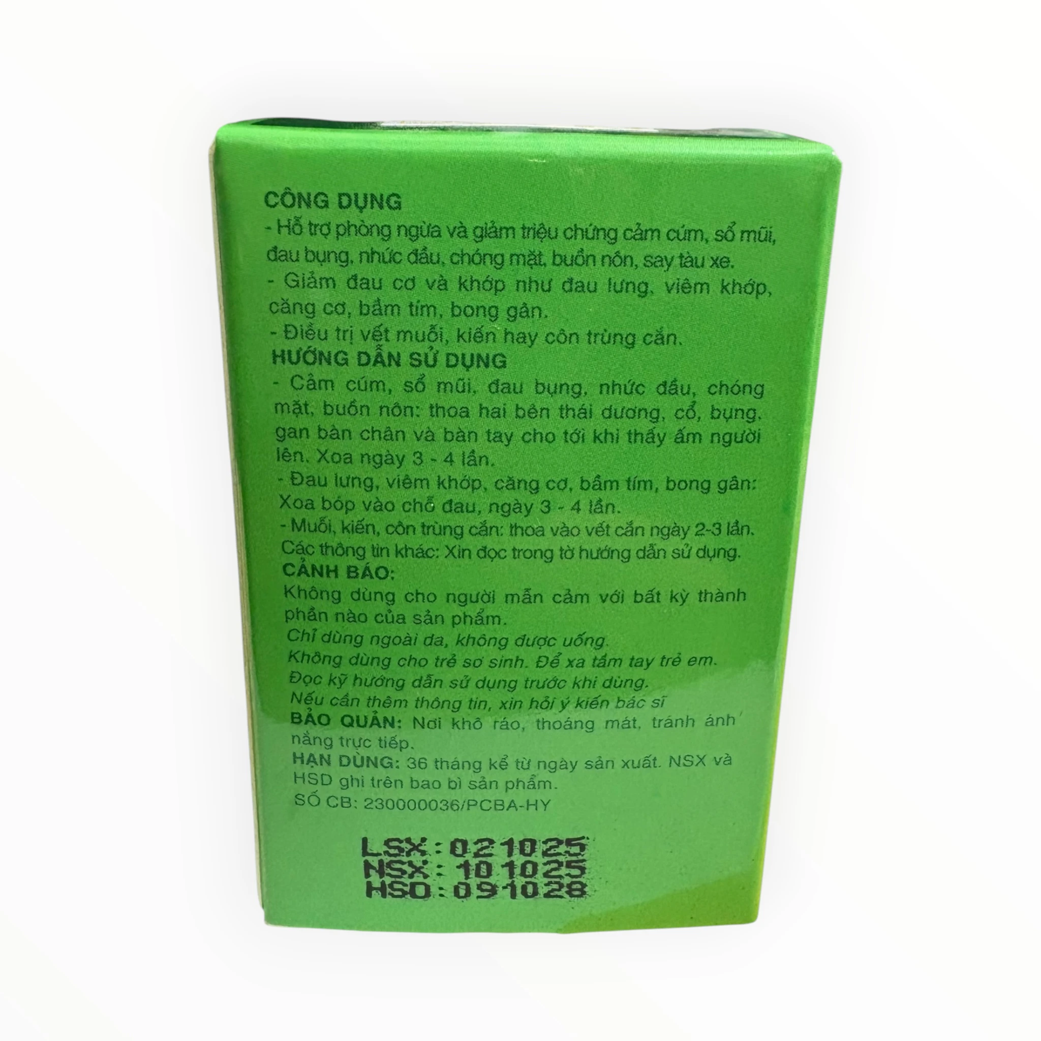 Dầu dùng ngoài da Dầu gió euzopha Methyl salicylate hỗ trợ giảm triệu chứng cảm cúm, đau cơ khớp (Chai 7ml) 2 2 Dầu gió euzopha