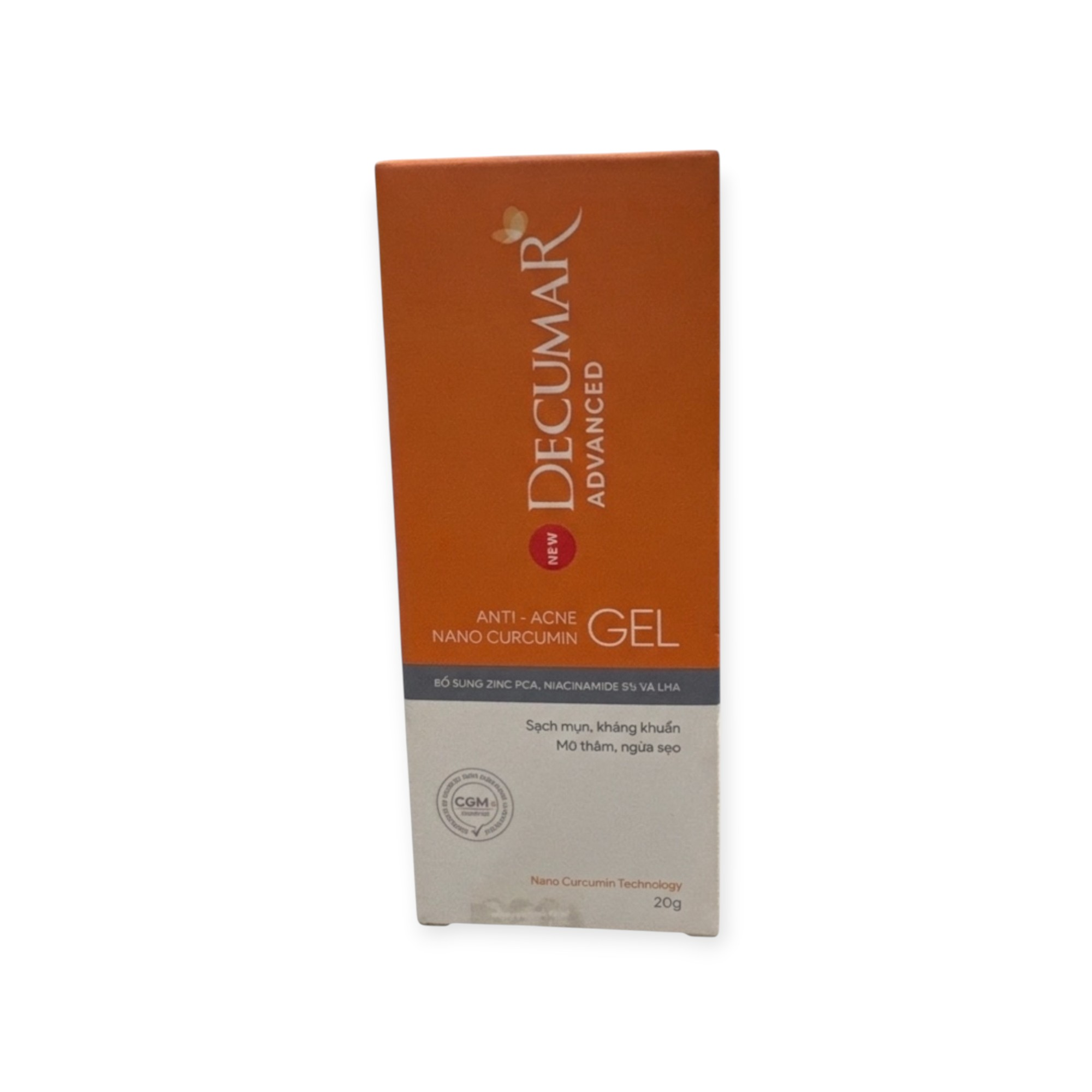 Gel Decumar Nano Curcumin, Niacinamide 5%, Zinc PCA, LHA trị mụn, mờ thâm, ngừa sẹo, kháng khuẩn (Tuýp 20g) 2 2 Decumar
