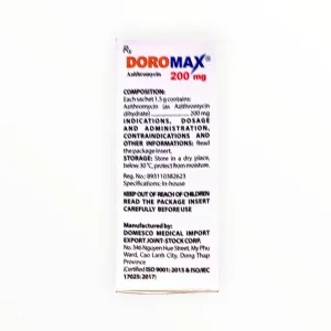 Thuốc Doromax 200mg Azithromycin điều trị nhiễm khuẩn (Hộp 10 gói x 1.5g) 5 2 Doromax 200mg