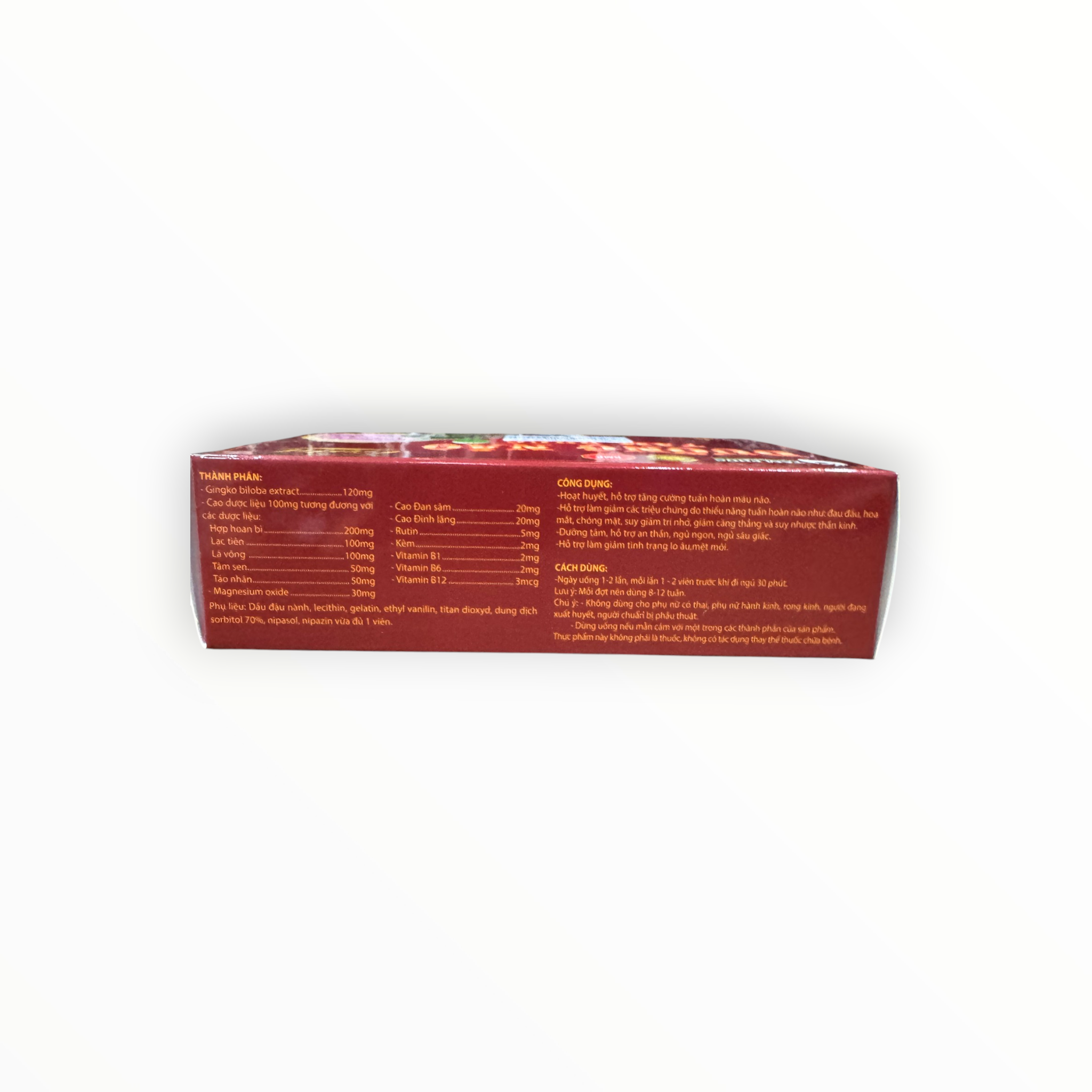 Viên nang mềm Dưỡng não hoạt huyết, dưỡng tâm, an thần (Hộp 3 vỉ x 10 viên) 2 2 Dưỡng não