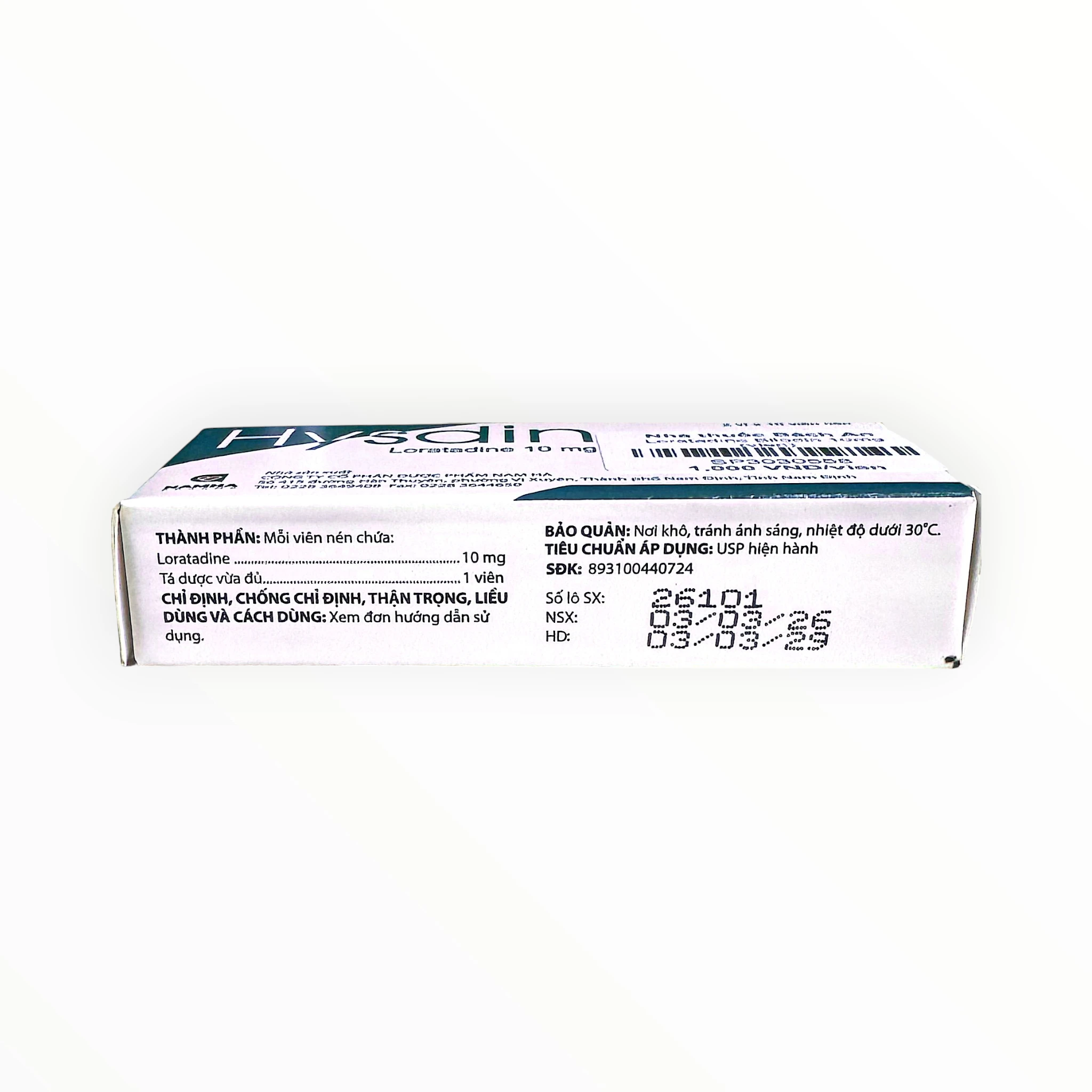 Thuốc Hysdin 10mg Loratadine chống dị ứng, giảm ngứa (Hộp 2 vỉ x 10 viên) 2 2 Hysdin