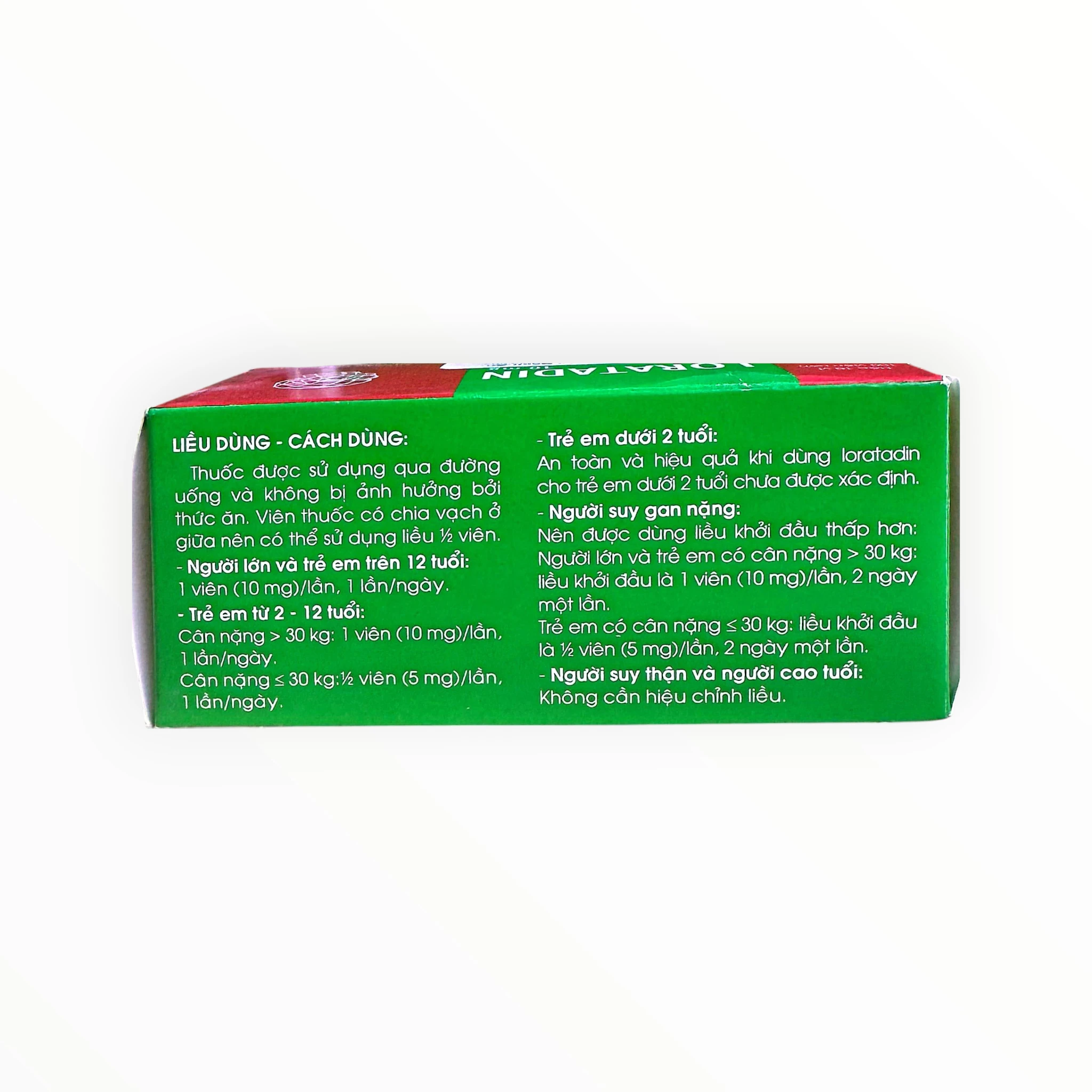 Thuốc Loratadin 10mg Loratadin chống dị ứng (Hộp 10 vỉ x 10 viên) 2 2 Loratadin 10mg