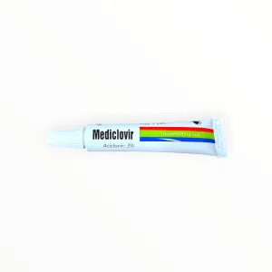Thuốc mỡ tra mắt Mediclovir Aciclovir 3% (150mg) kháng virus Herpes, trị viêm giác mạc do Herpes simplex (Tuýp 5g) 9 2 Mediclovir