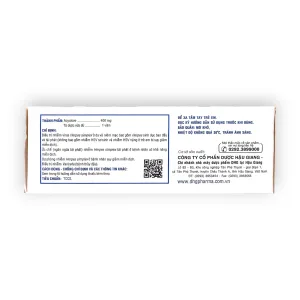 Viên nén Medskin Clovir 400 Acyclovir 400 mg kháng virus Herpes simplex, dự phòng tái phát (Hộp 6 vỉ x 10 viên nén) 13 2 Medskin clovir 400