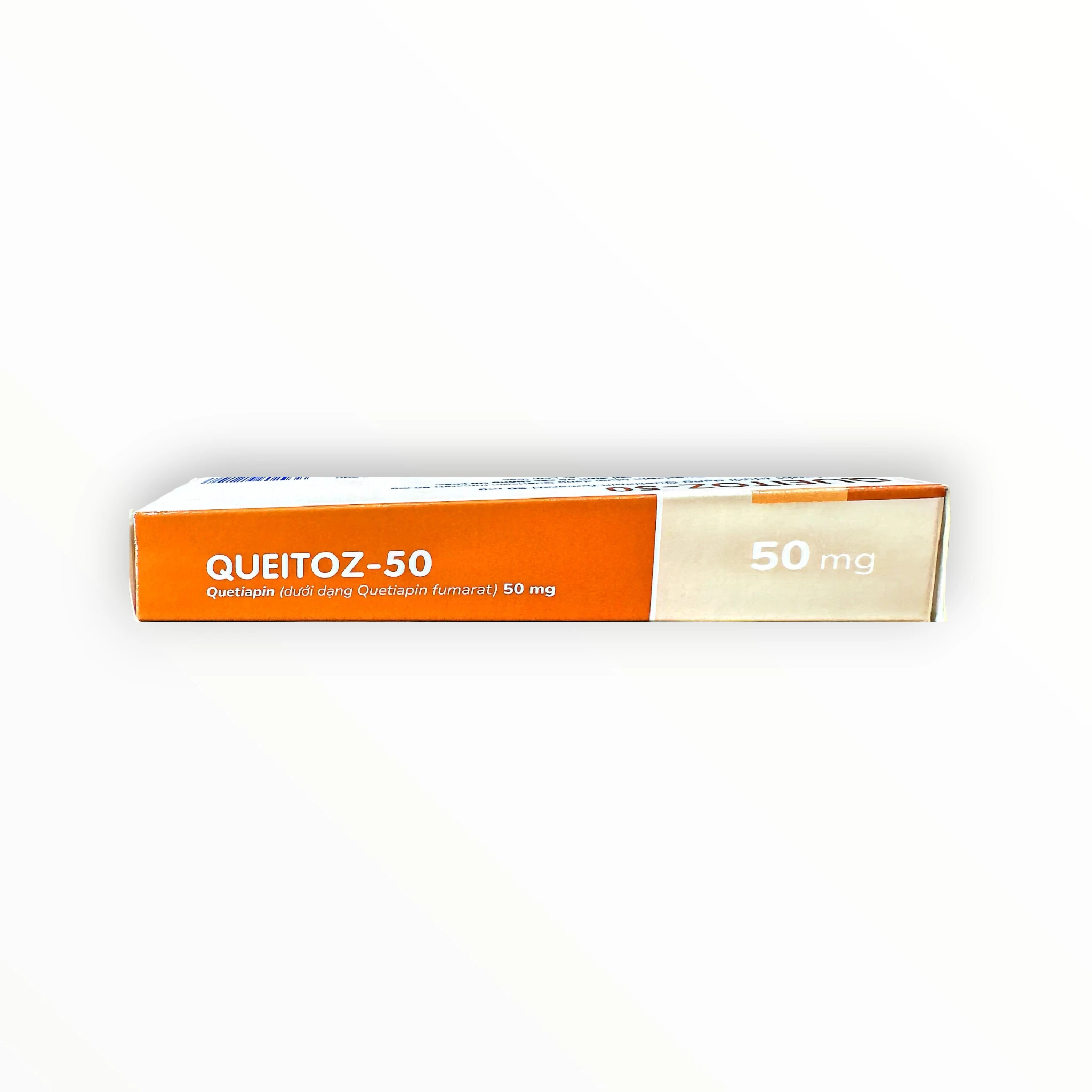 Viên nén Queitoz-50 Quetiapin 50 mg điều trị tâm thần phân liệt, rối loạn lưỡng cực (Hộp 3 vỉ x 10 viên nén) 2 2 Queitoz 50 Davipharm (Queitoz 50 Davipharm)