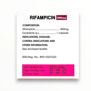 Thuốc Mekophar Rifampicin 300 mg điều trị lao, phong, nhiễm khuẩn (Hộp 10 vỉ x 10 viên nang cứng) 9 2 Rifampicin