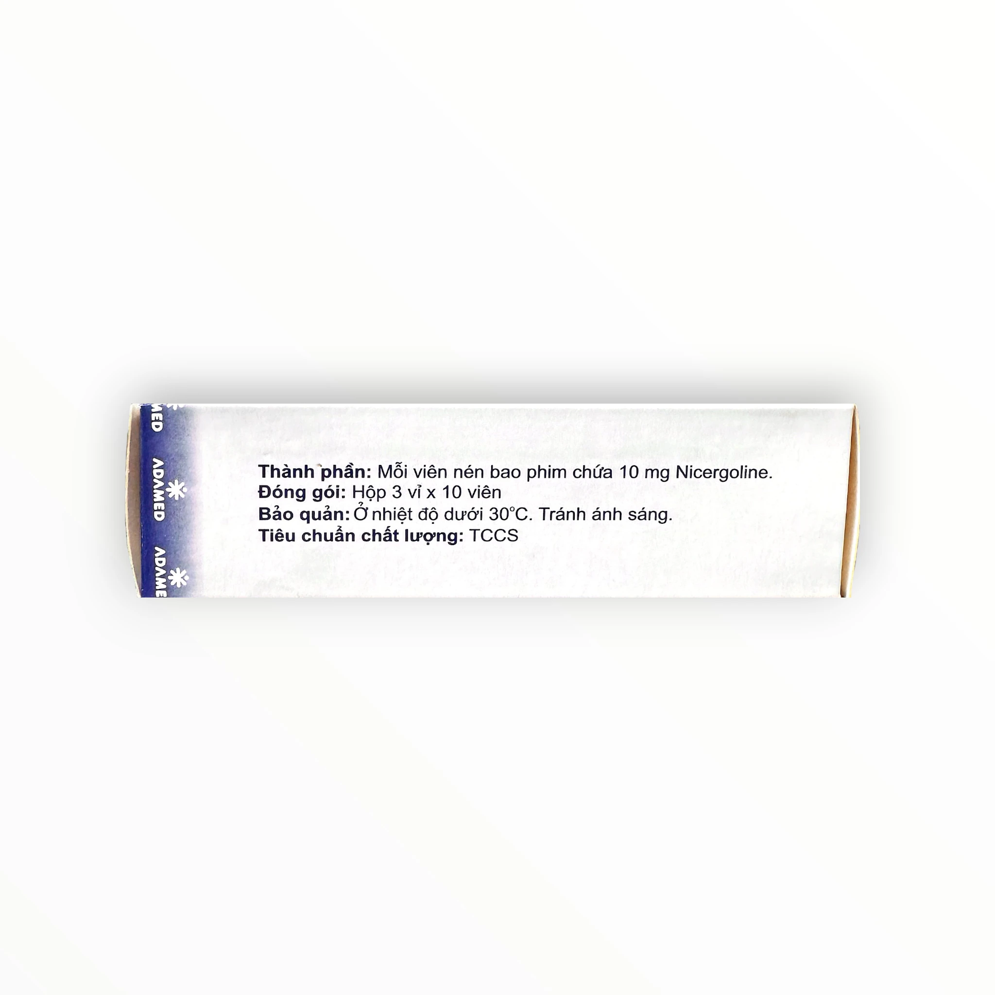 Viên nén bao phim Semirad 10mg Nicergoline 10 mg điều trị thiểu năng tuần hoàn não (Hộp 3 vỉ x 10 viên nén bao phim) 2 2 Semirad (Semirad)