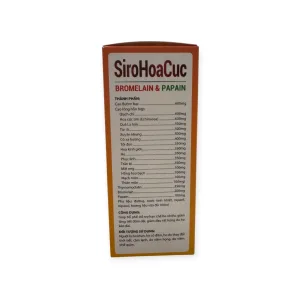Siro Hoa Cúc Bromelain & Papain hỗ trợ bổ phế, giảm ho, giảm đờm (Hộp 1 chai 100ml) 7 2 Siro hoa cúc