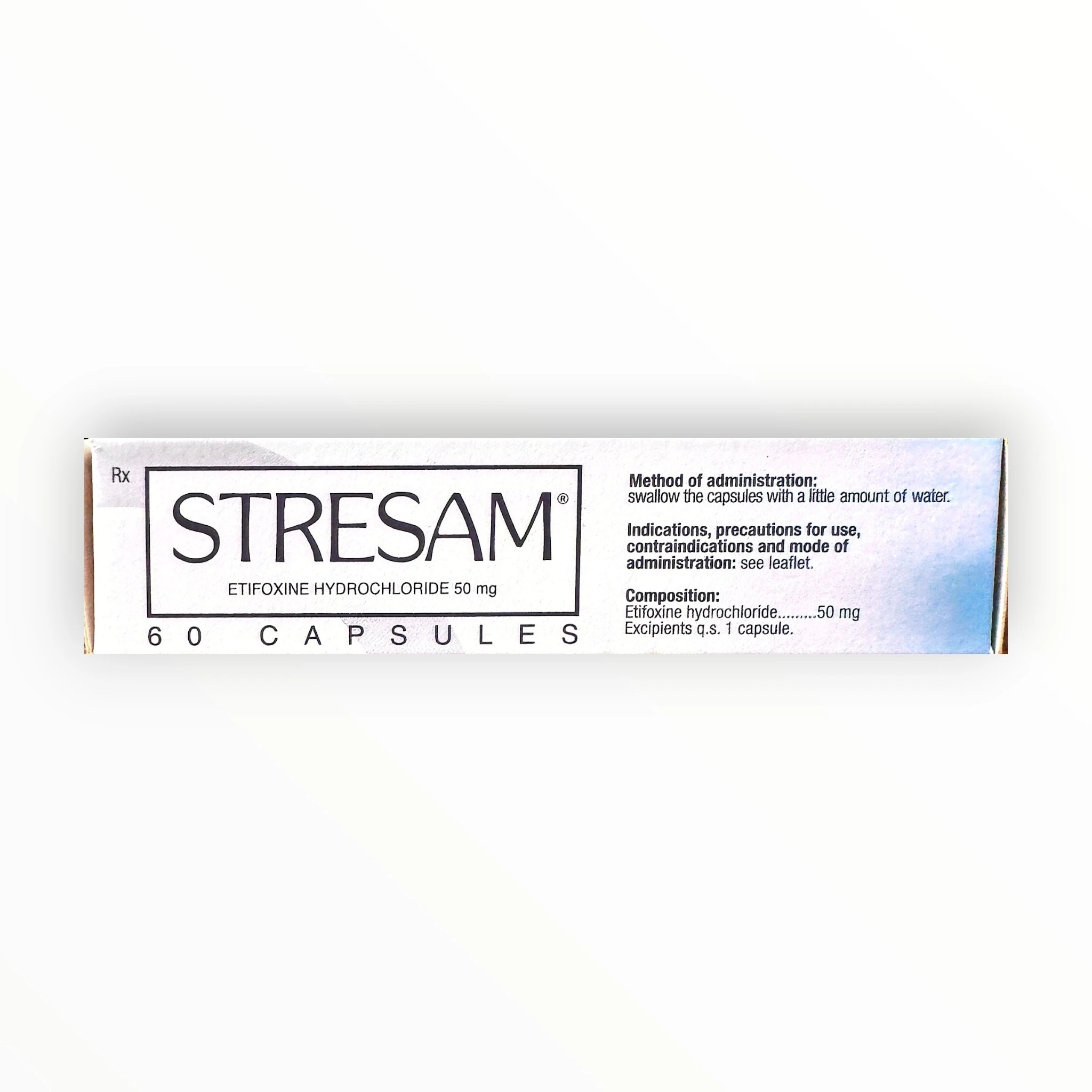 Viên nang cứng Stresam 50 Etifoxin 50 mg điều trị lo âu, căng thẳng (Hộp 3 vỉ x 20 viên nang cứng) 2 2 Stresam