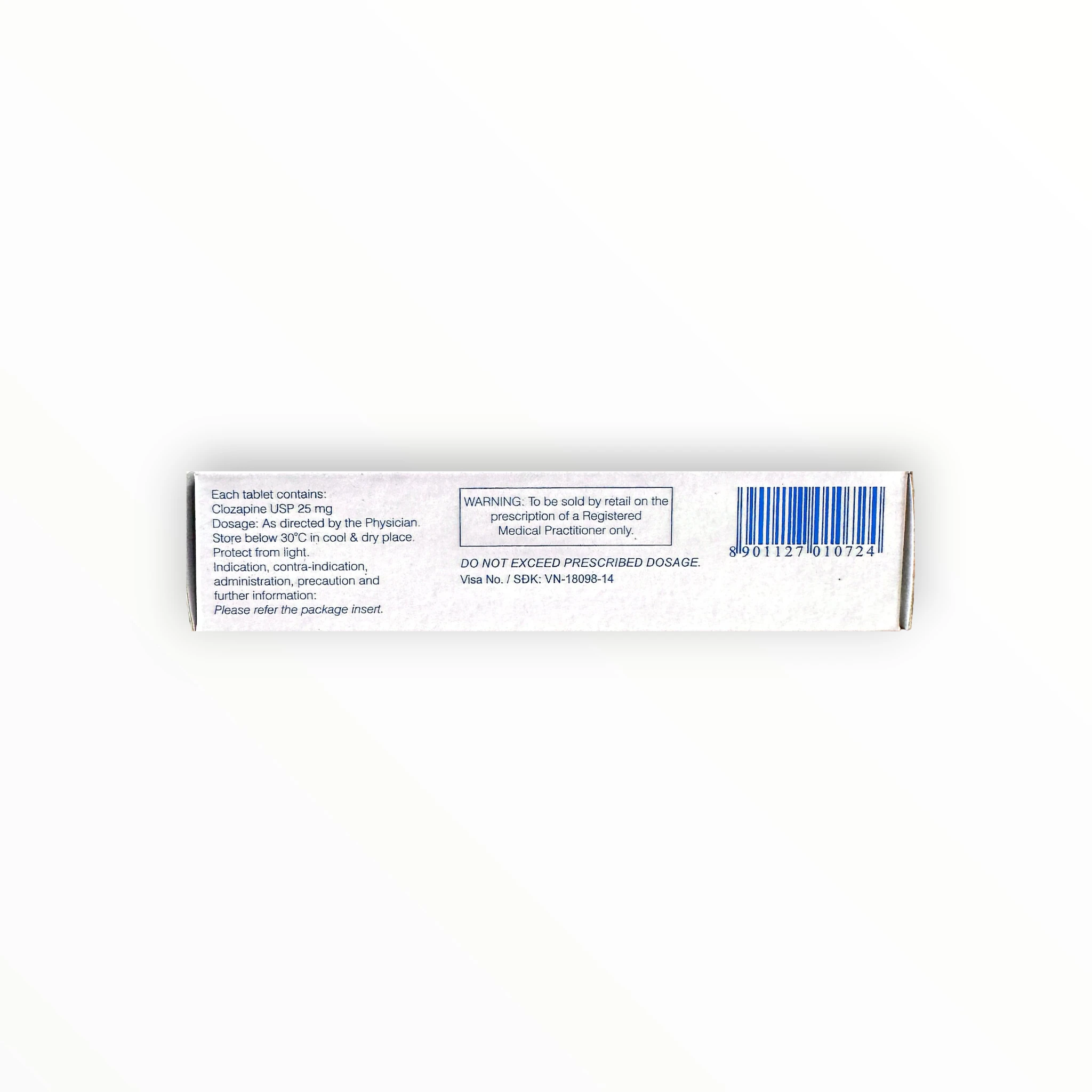 Viên nén Sunsizopin 25 Clozapin 25 mg điều trị tâm thần phân liệt kháng trị (Hộp 3 vỉ x 10 viên nén) 2 2 Sunsizopin 25