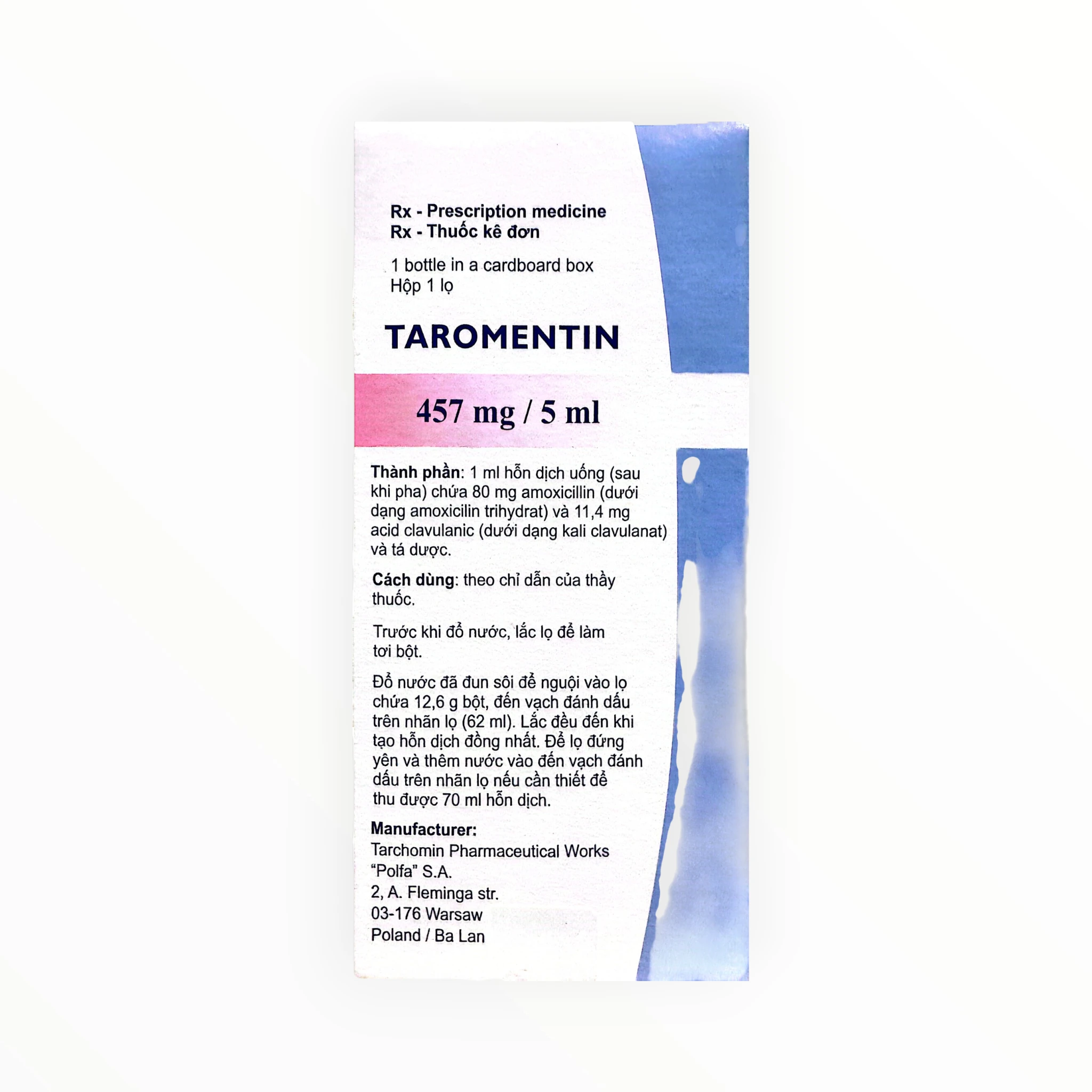 Thuốc Taromentin điều trị nhiễm khuẩn (Hộp 1 lọ 70ml) 2 2 Taromentin
