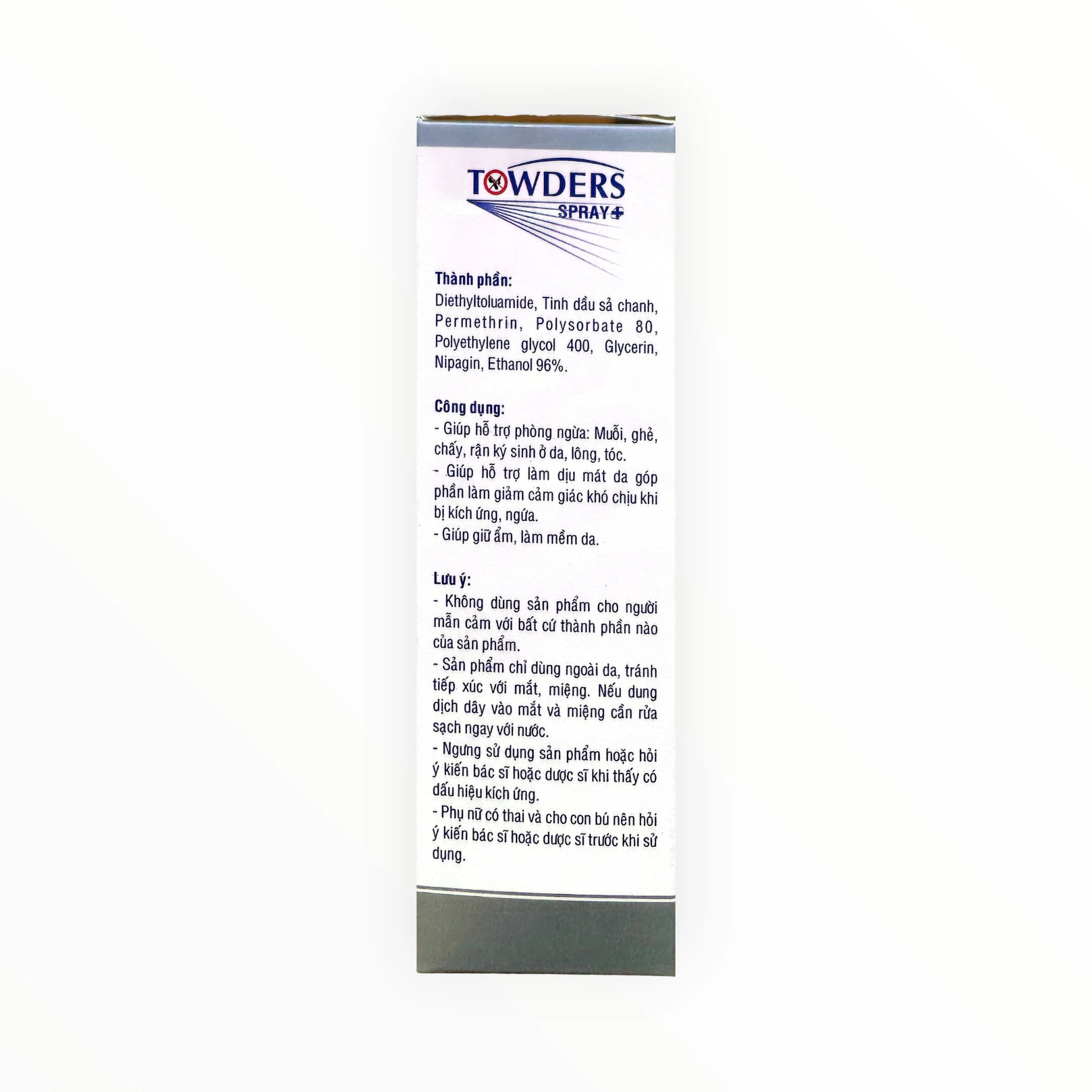 Dung dịch xịt ngoài da Towders Spray phòng ngừa muỗi, ghẻ, chấy rận (Chai 100ml) 2 2 Towders
