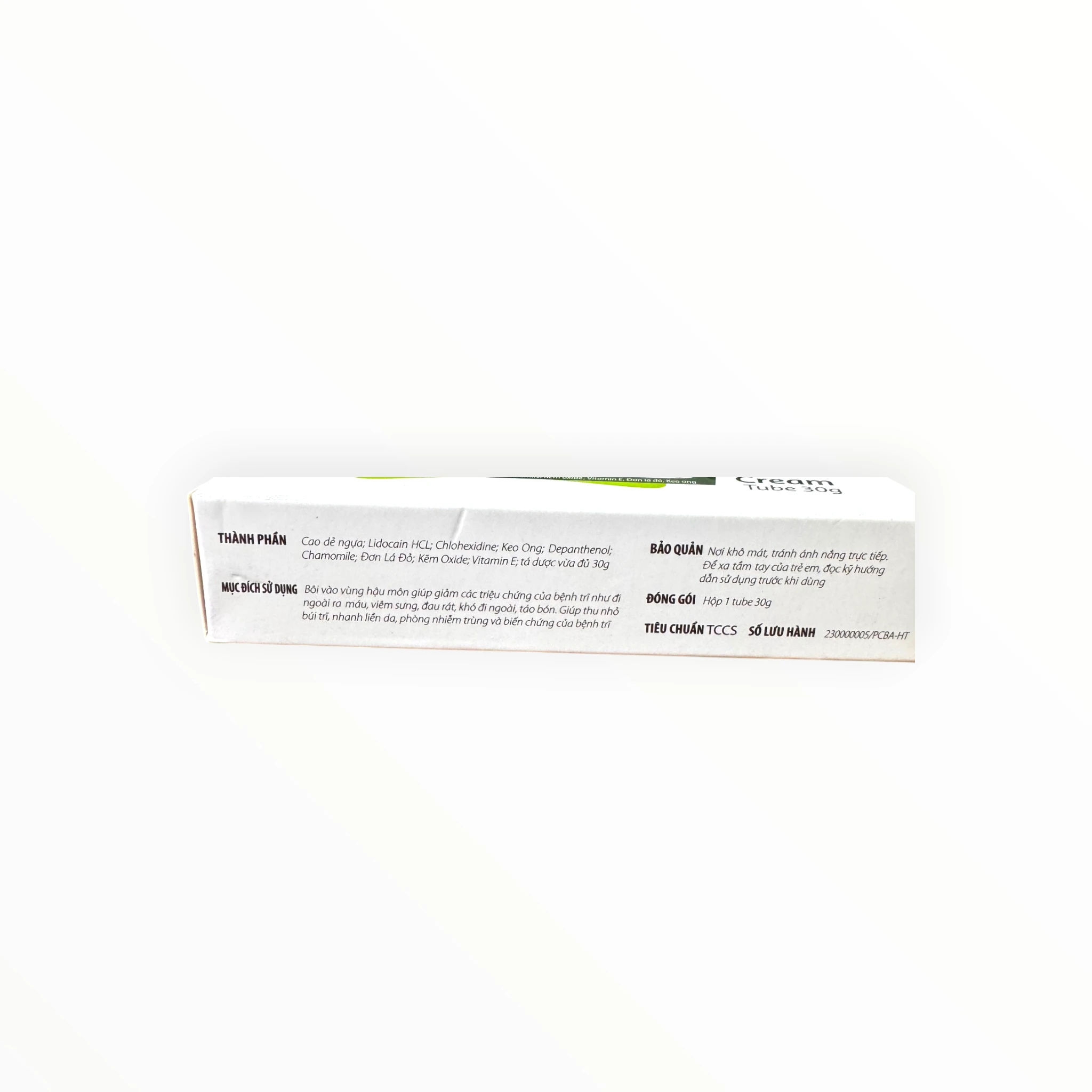 Kem bôi Tri-Extra Gold Cream Cao dê ngựa, Lidocain, Chlorhexidine, Kẽm oxid giảm triệu chứng bệnh trĩ, đau rát, viêm sưng (Tuýp 30g) 2 2 Tri Extragold