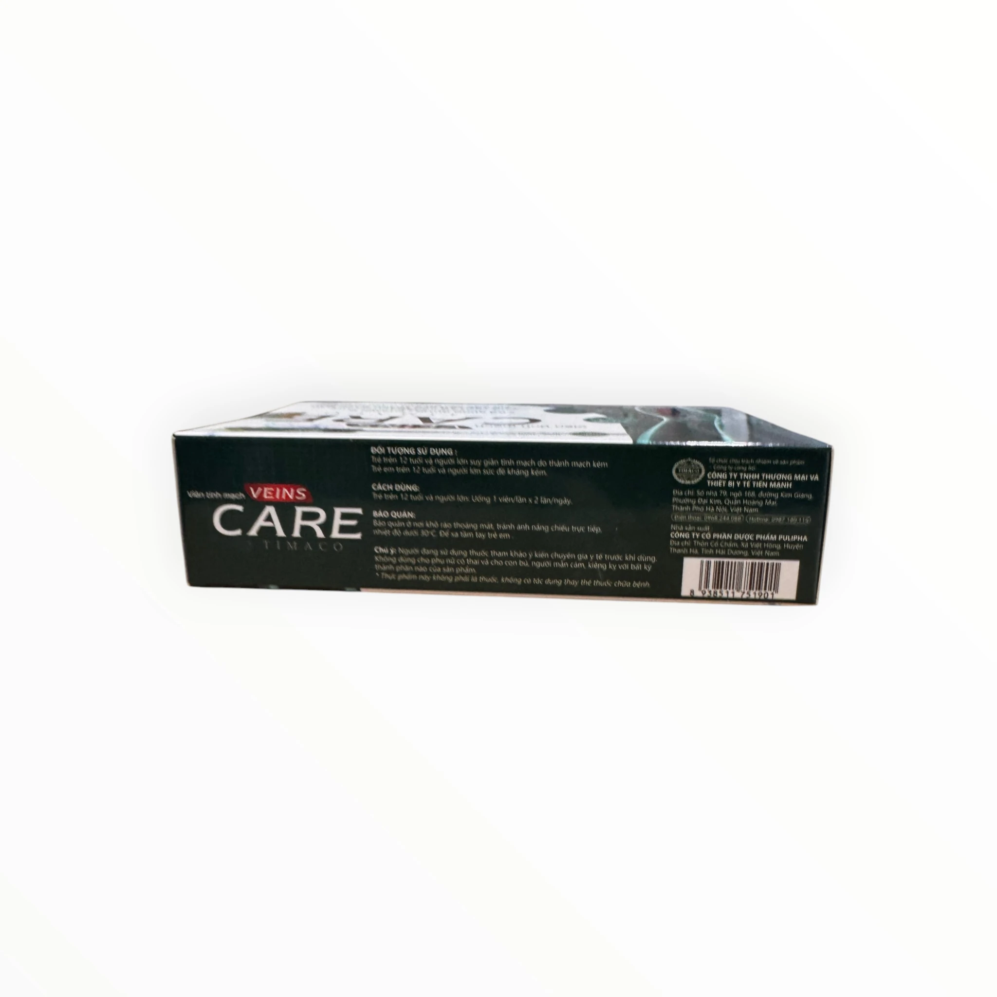 Viên nang cứng Veins Care Timaco hỗ trợ làm bền thành mạch, cải thiện suy giãn tĩnh mạch (Hộp 3 vỉ x 10 viên nang cứng) 2 2 Veins care