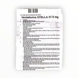 Thuốc Venlafaxine STELLA 37.5 mg điều trị trầm cảm nặng, rối loạn lo âu (Hộp 6 vỉ x 10 viên nang cứng) 6 2 Venlafaxine stella 37.5