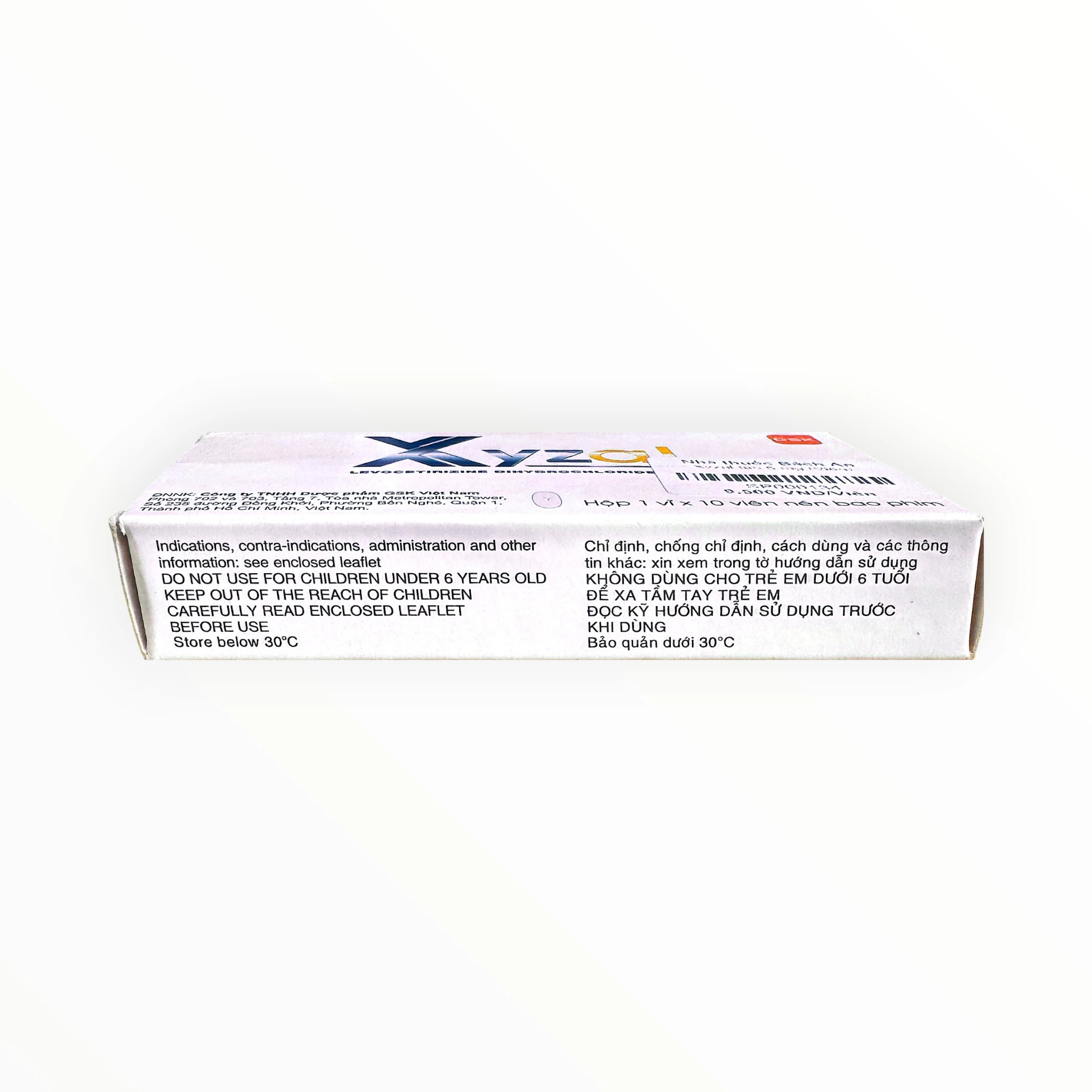 Thuốc Xyzal 5mg Levocetirizine dihydrochloride điều trị triệu chứng dị ứng (Hộp 1 vỉ x 10 viên) 2 2 Xyzal