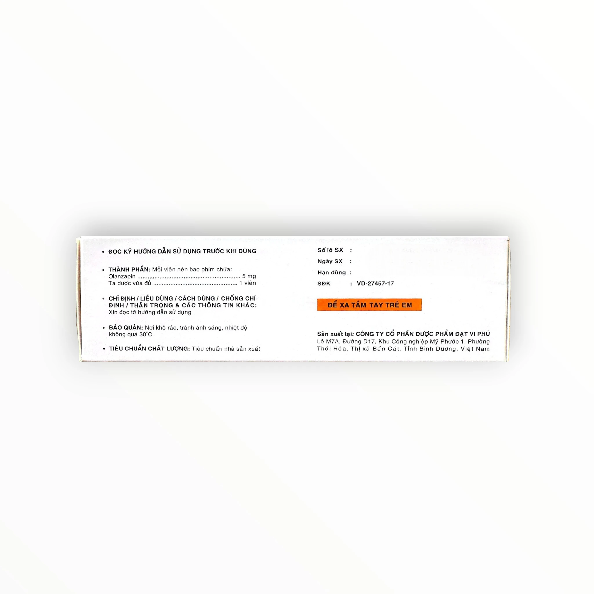 Viên nén bao phim Zapnex-5 Olanzapin 5 mg điều trị tâm thần phân liệt, rối loạn lưỡng cực (Hộp 6 vỉ x 10 viên nén bao phim) 2 2 Zapnex 5 = (Zapnex 5 =)