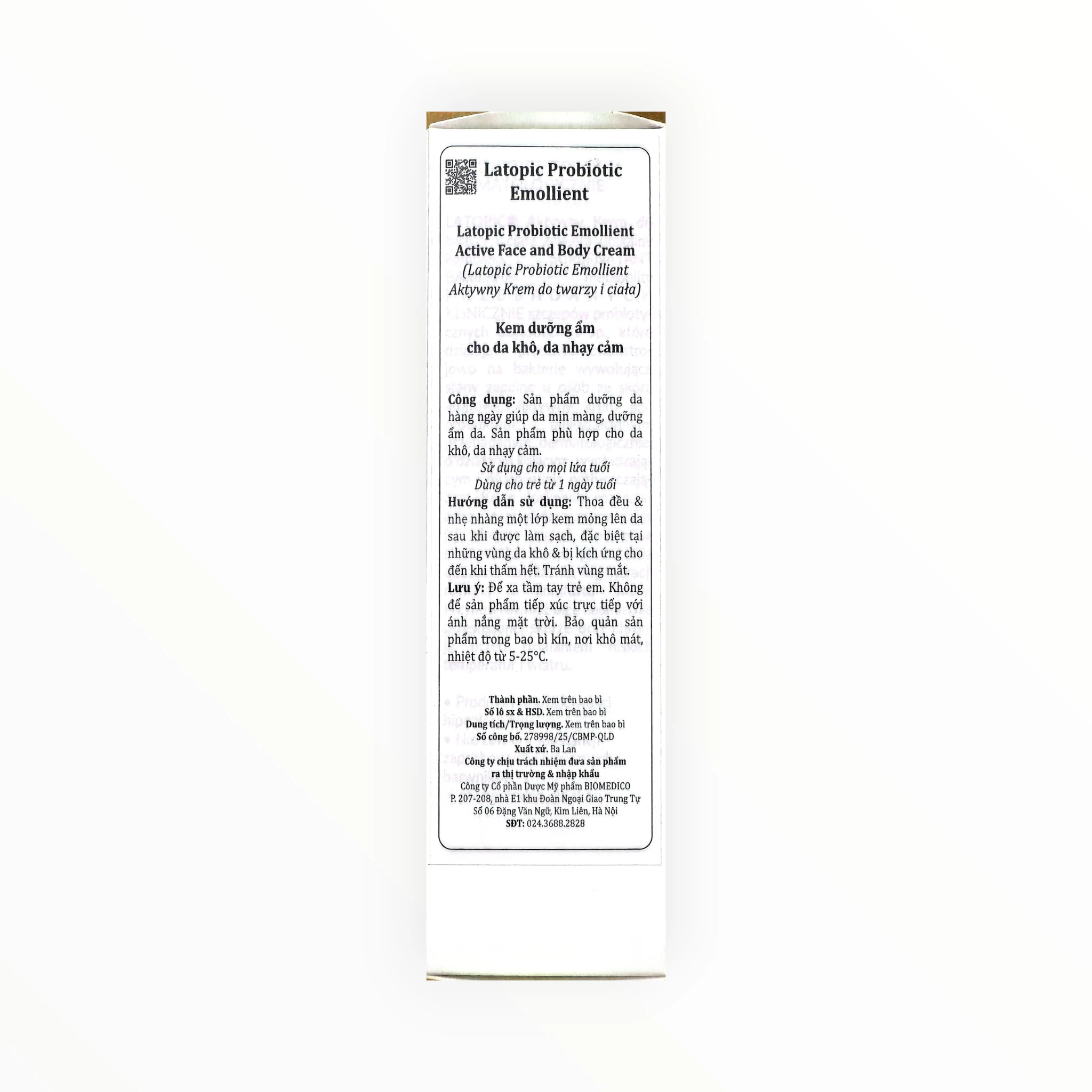 Kem dưỡng ẩm Latopic dưỡng ẩm, làm dịu da khô, nhạy cảm, atopic (Tuýp 75ml) 2 2 latopic