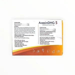 Thuốc AcezinDHG 5mg Alimemazin tartrat điều trị dị ứng và giảm ho (Hộp 2 vỉ x 25 viên) 9 3 Acezin 5